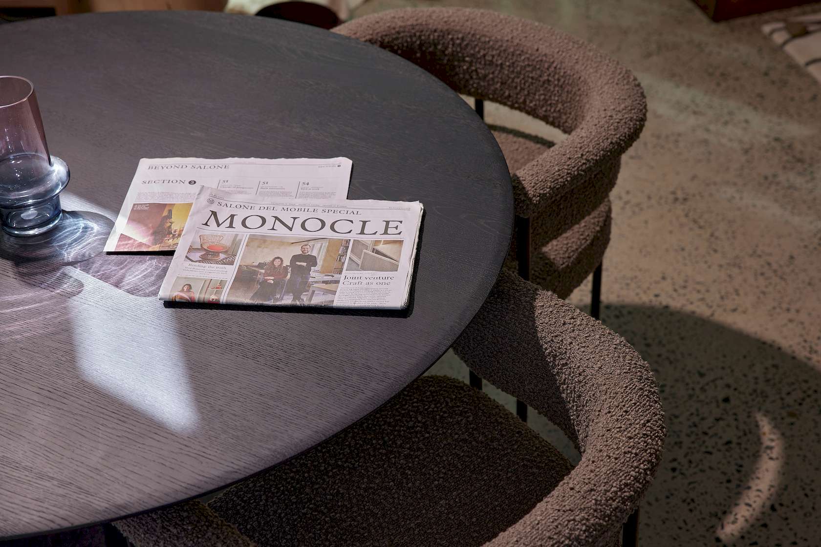 Aria Arm Chair - Mocha - Set of 8 - Floor Stock