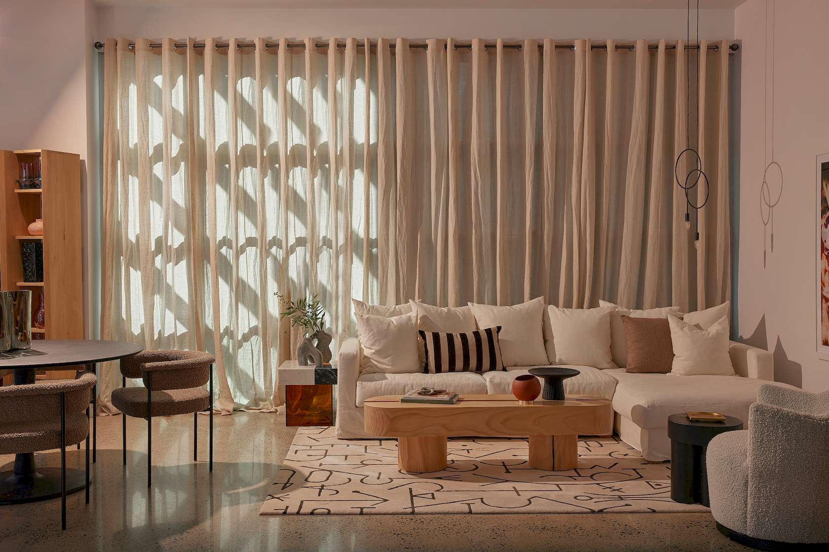 Aria Arm Chair - Mocha - Set of 8 - Floor Stock