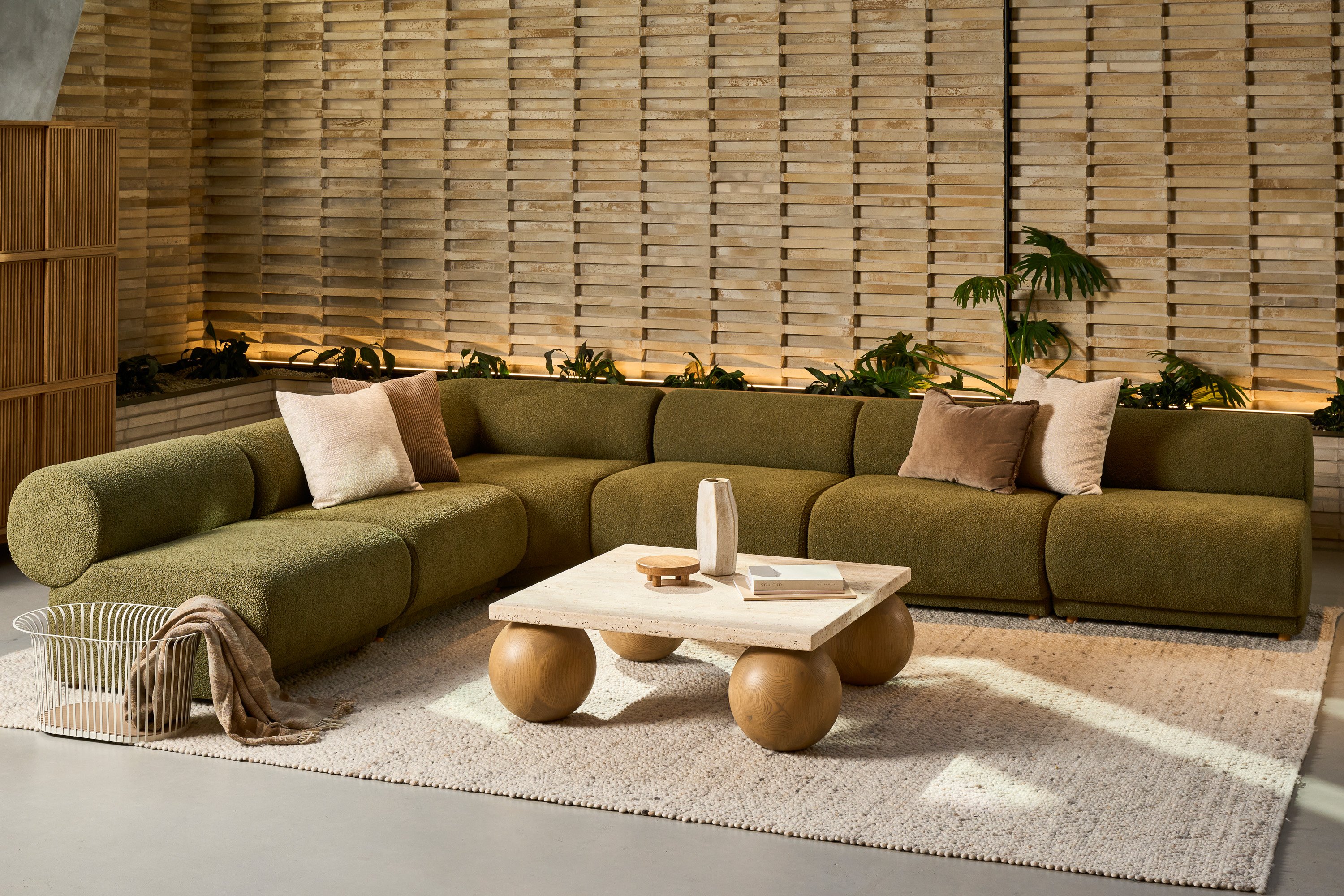 Rowen Sofa Set - Wade Olive - Floor Stock