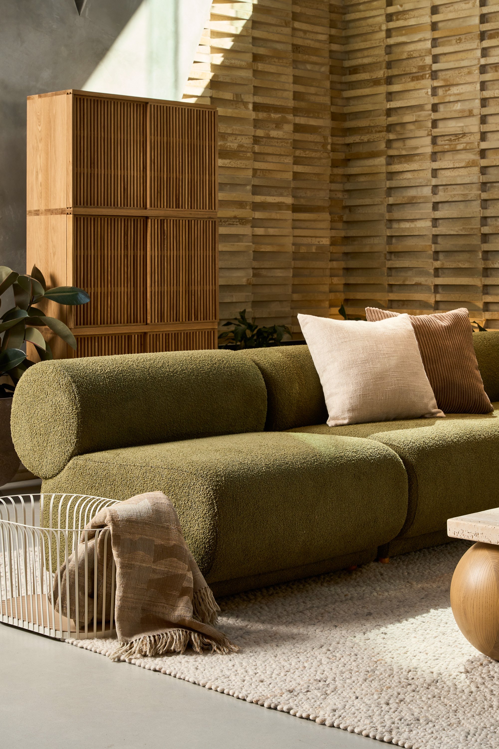 Rowen Sofa Set - Wade Olive - Floor Stock