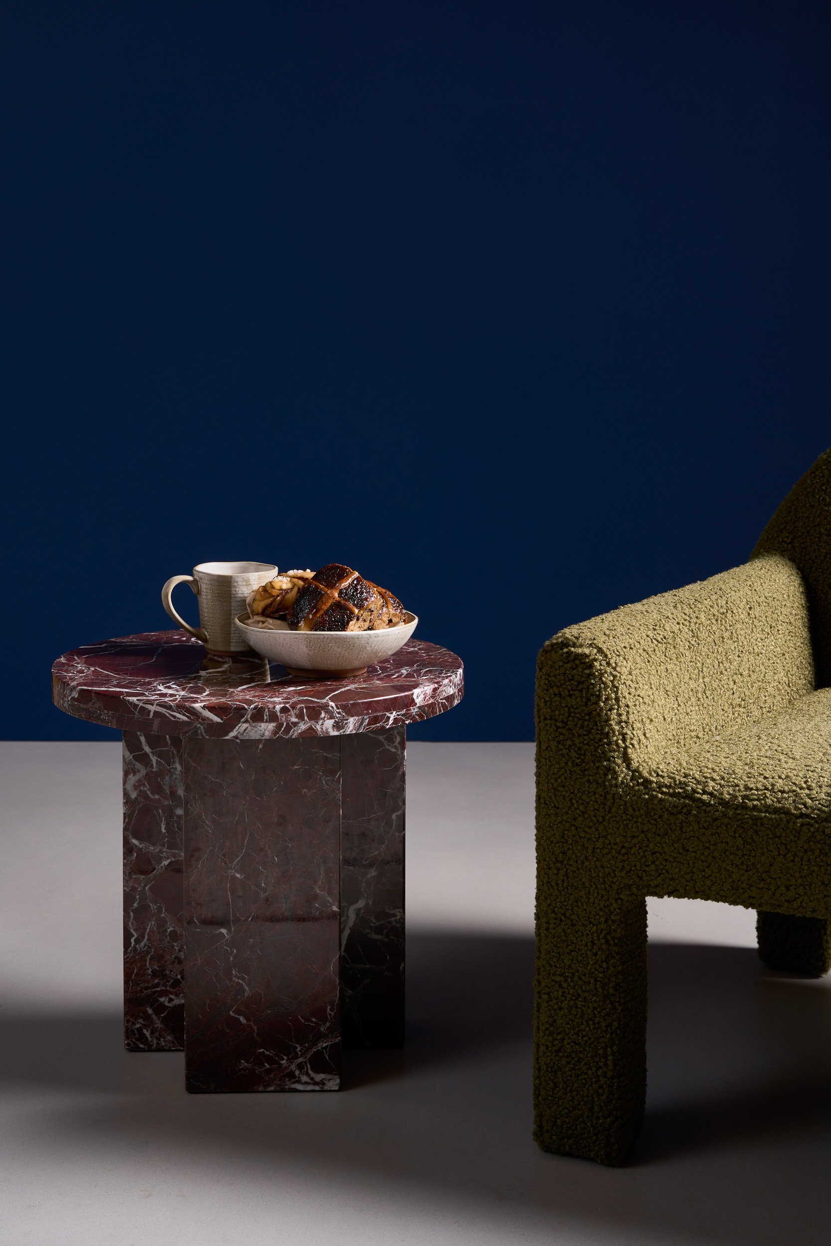 Ziki Side Table - White Onyx - Floor Stock