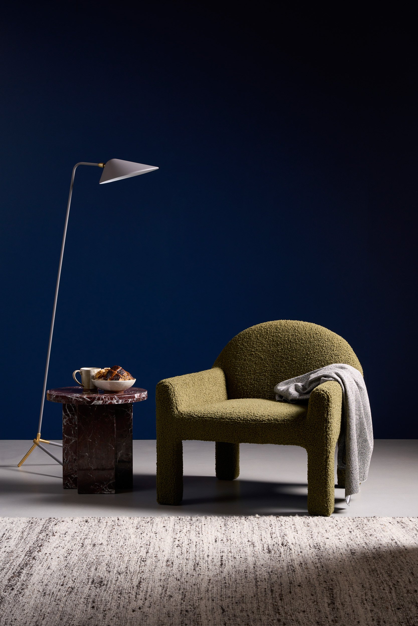 Ziki Side Table - White Onyx - Floor Stock