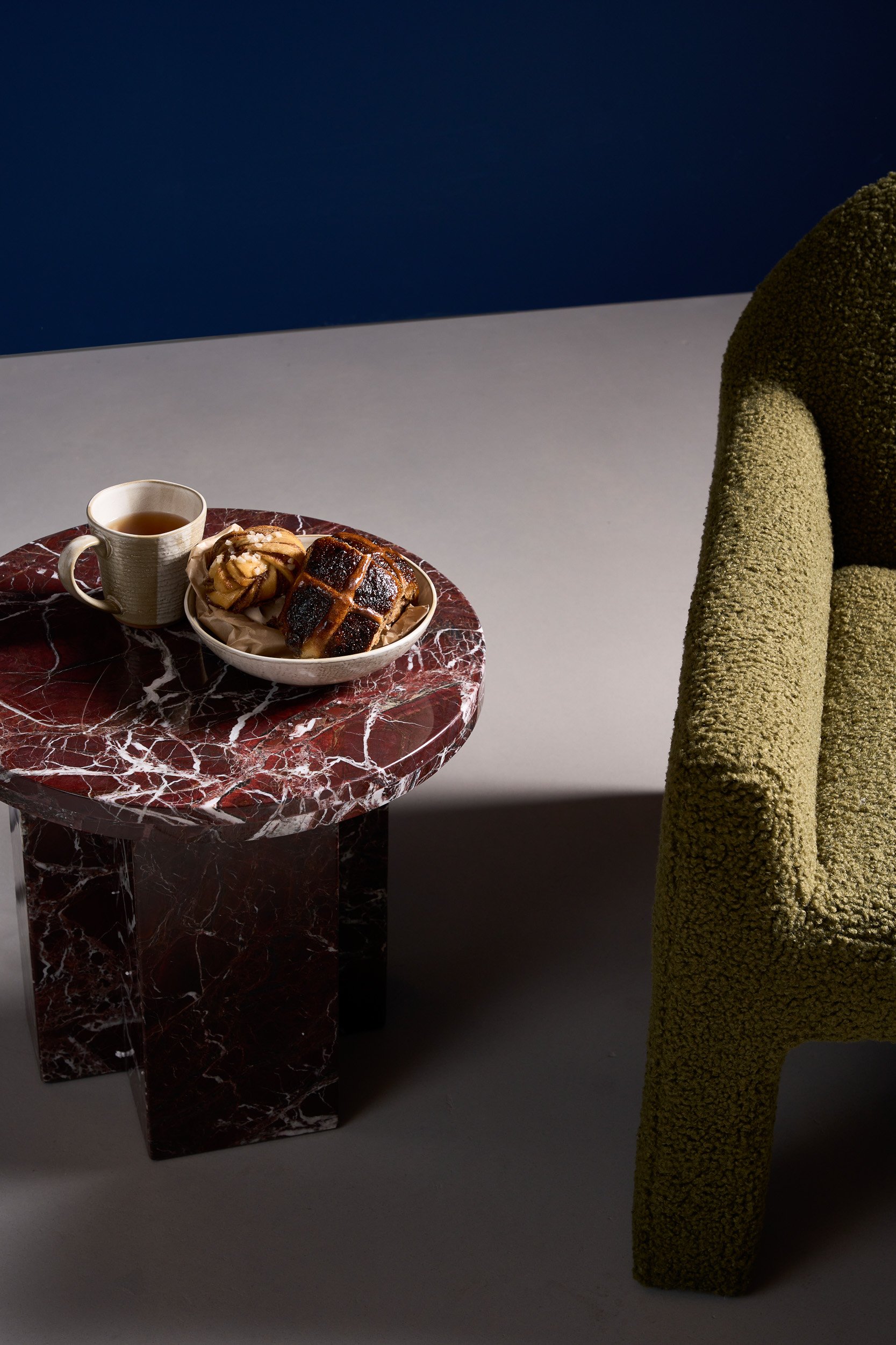 Ziki Side Table - White Onyx - Floor Stock