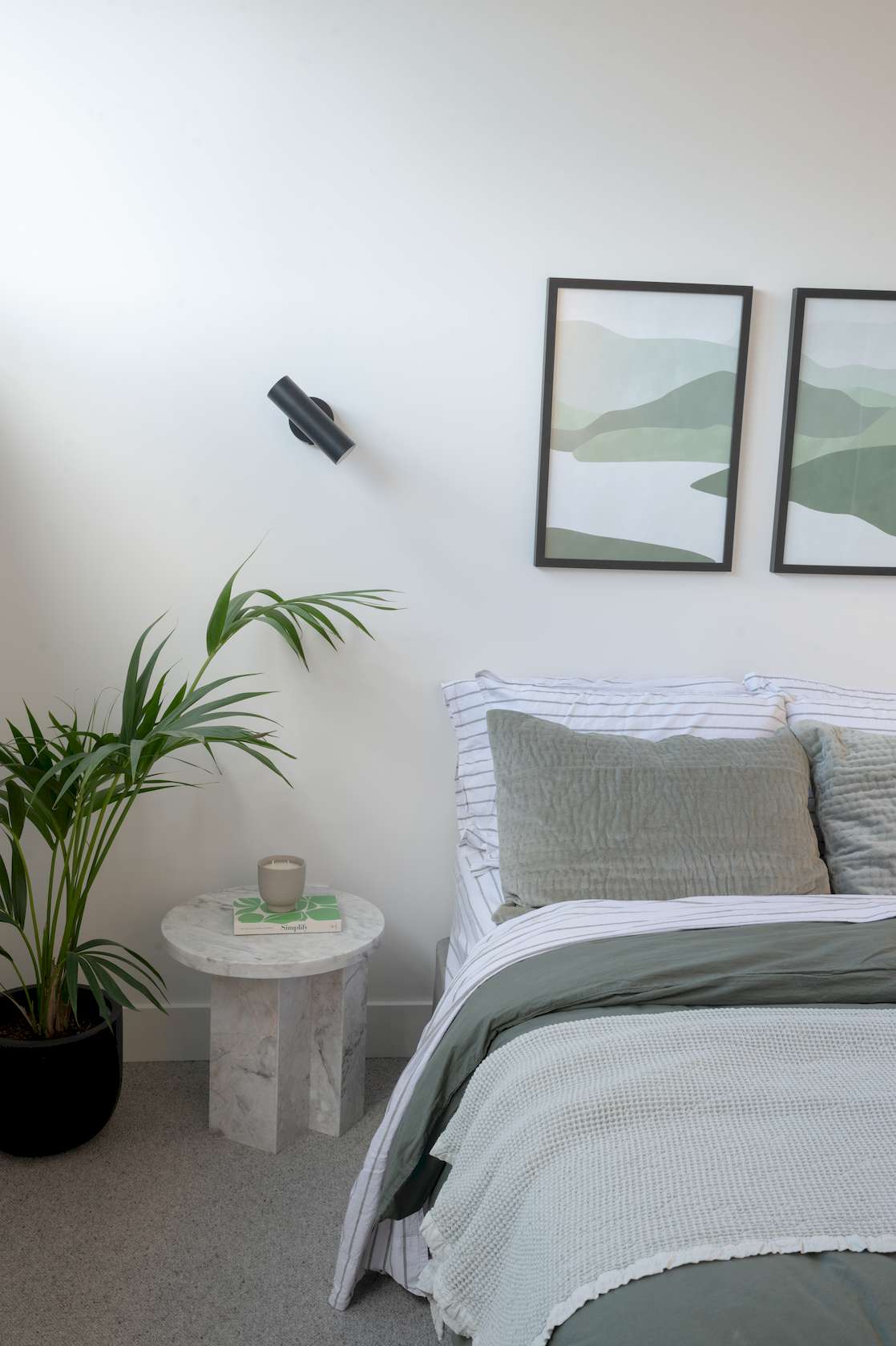 Ziki Side Table - White Onyx - Floor Stock