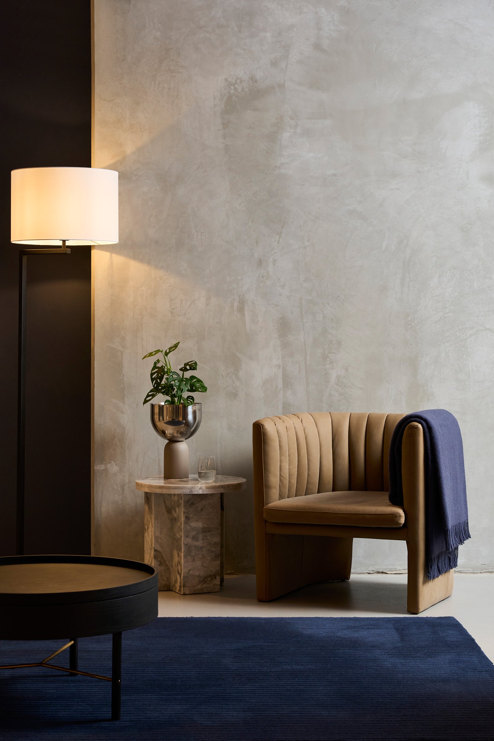 Ziki Side Table - White Onyx - Floor Stock