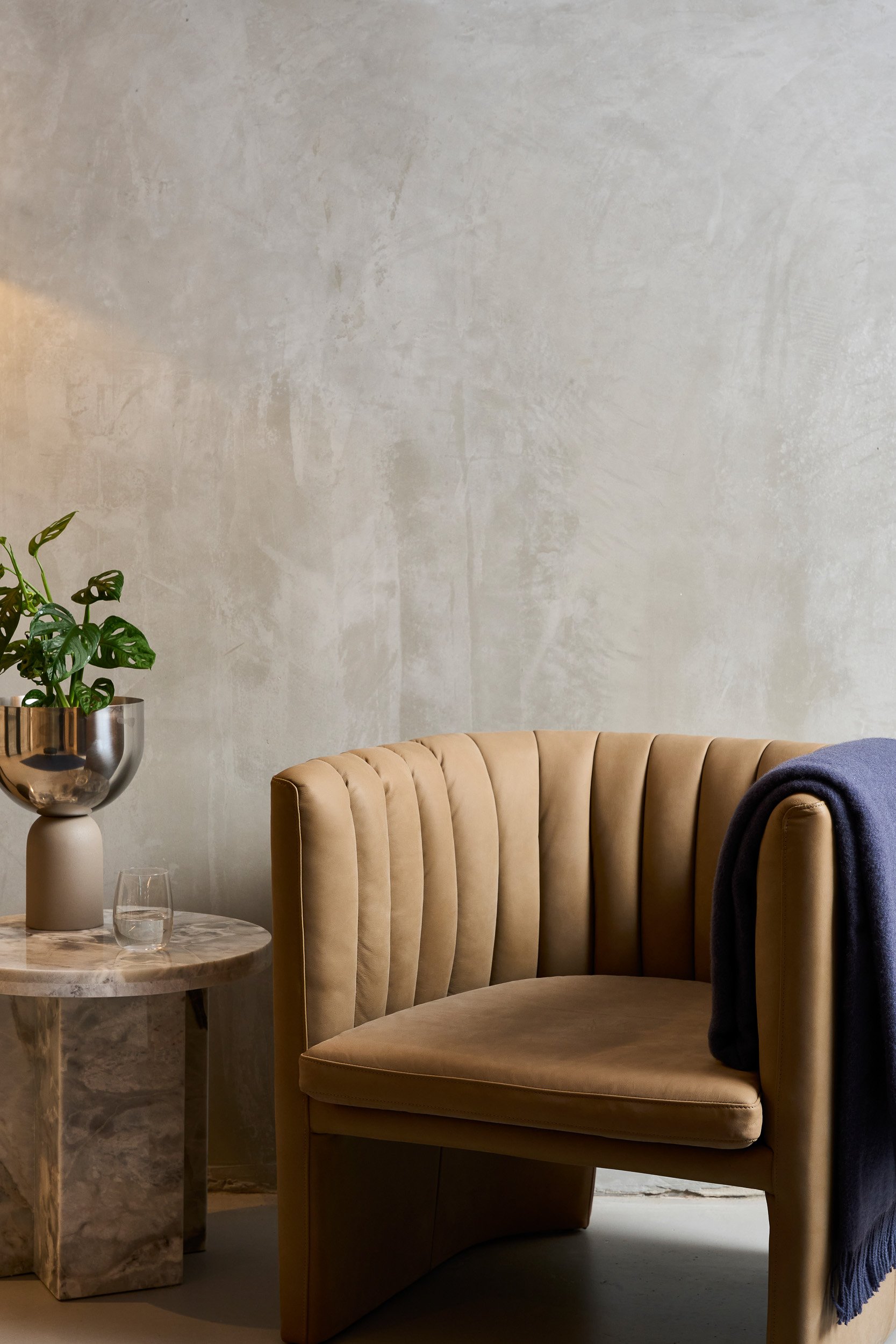 Ziki Side Table - White Onyx - Floor Stock