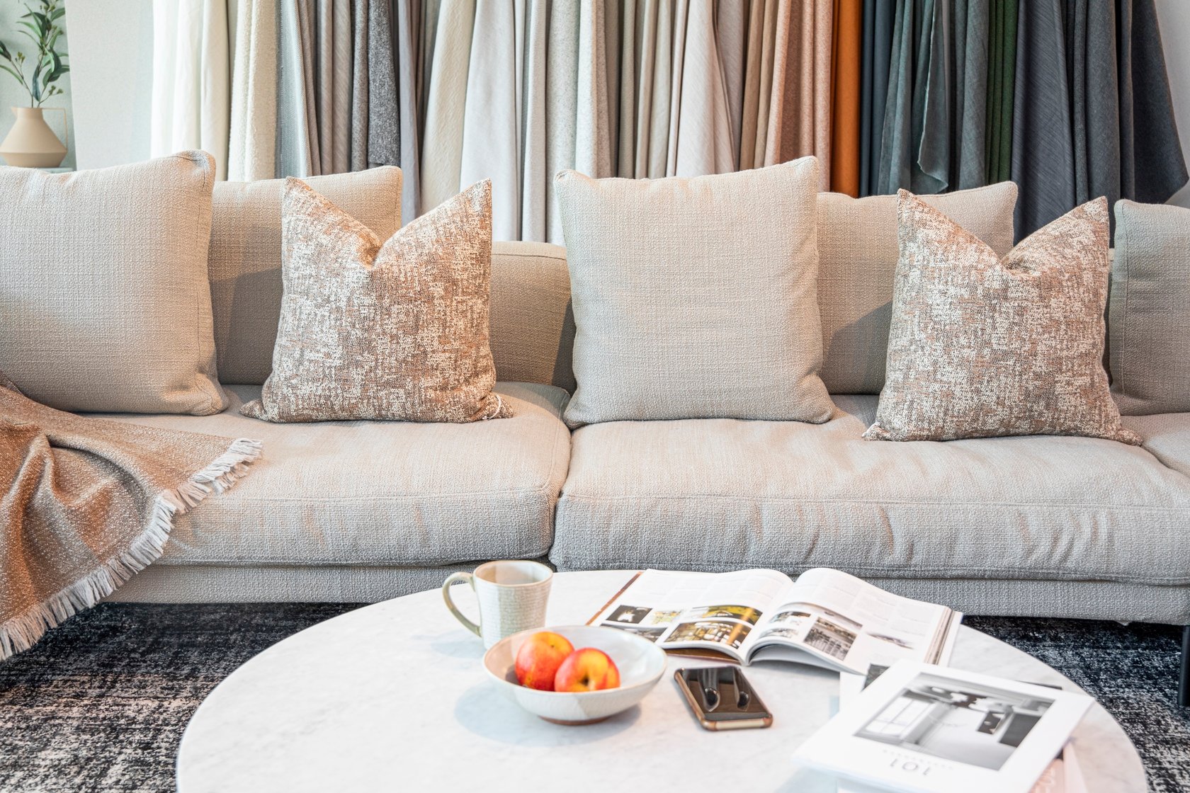 Ondine Plus V3 L Shape Sofa - Sandstone-Alba 007A - Floor Stock