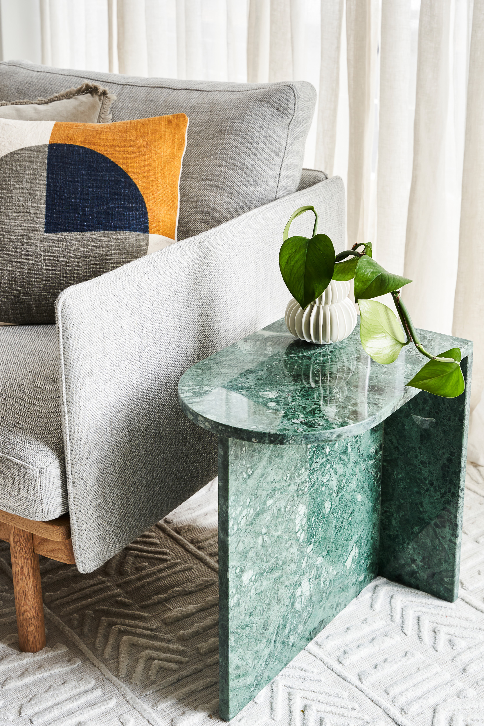 Pensive Fabric Lounge Chair - Diamond-West Lake 04 - Light Oak - Floor Stock