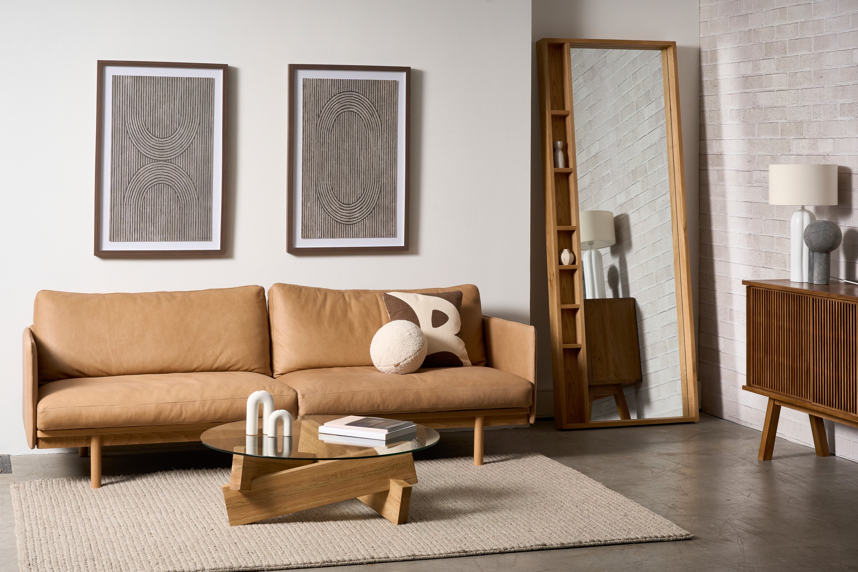 Pensive 3 Seater Sofa - Canyon-Montana 3031 - Light Oak - Floor Stock