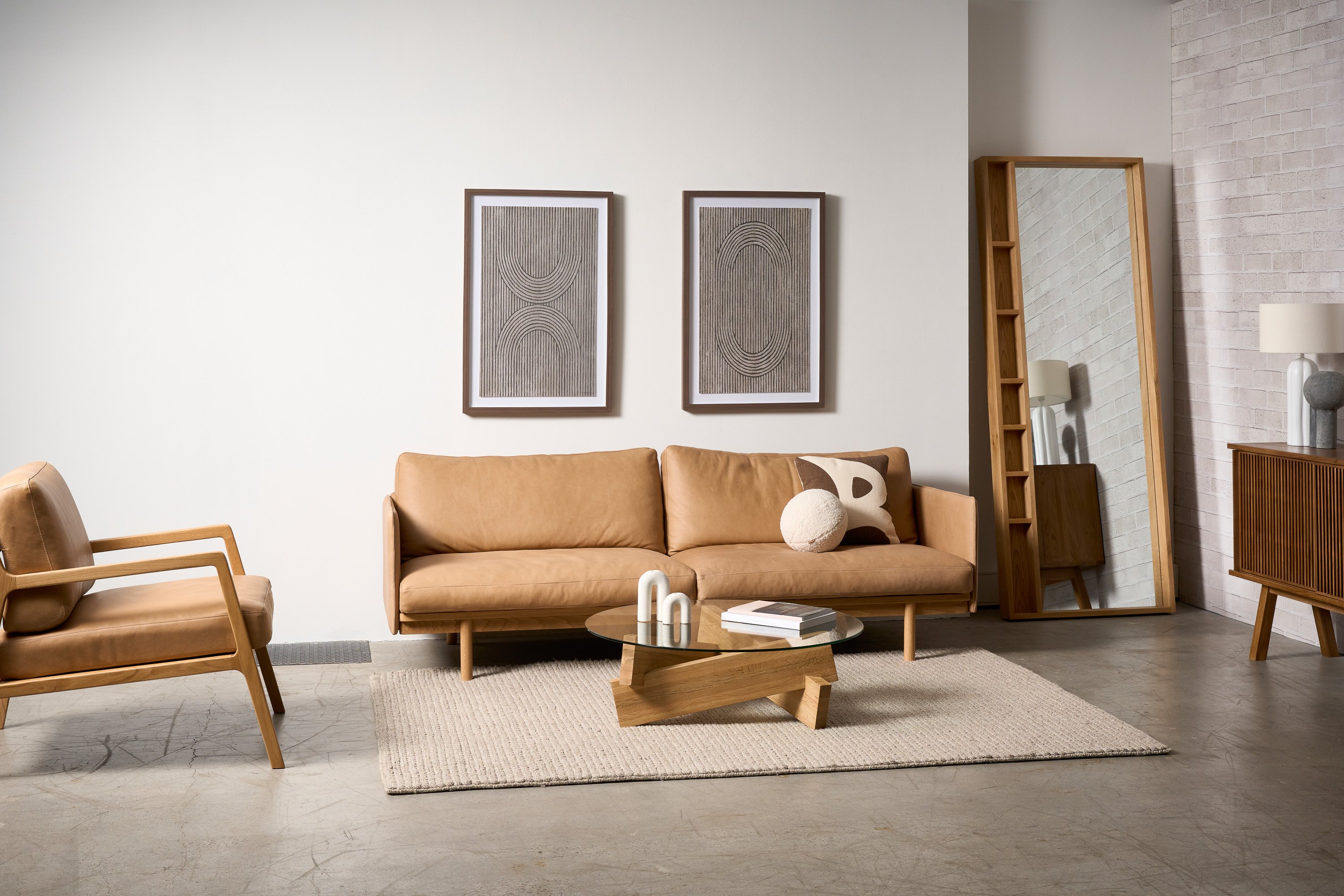 Pensive 3 Seater Sofa - Canyon-Montana 3031 - Light Oak - Floor Stock