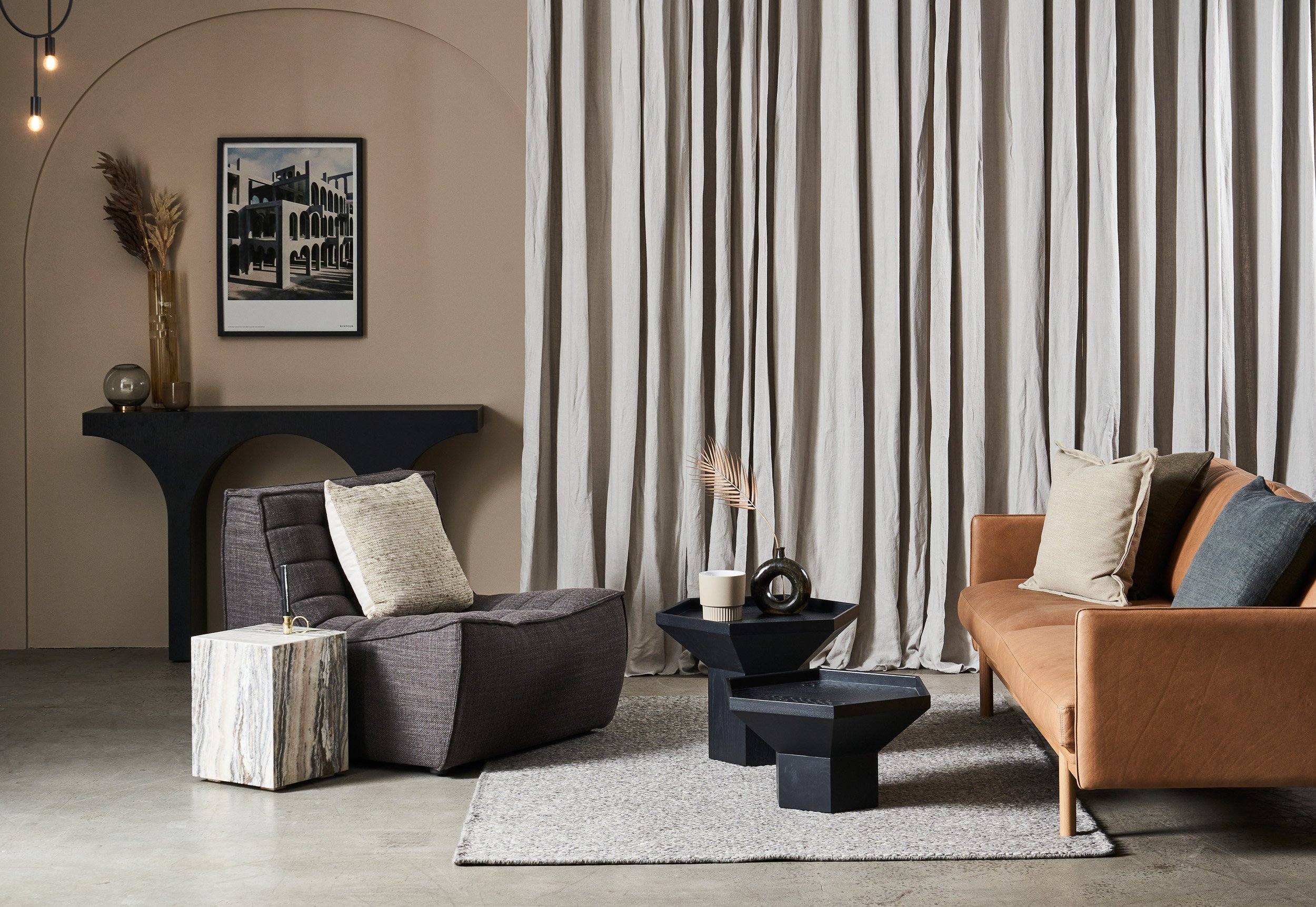 Pensive 3 Seater Sofa - Canyon-Montana 3031 - Light Oak - Floor Stock