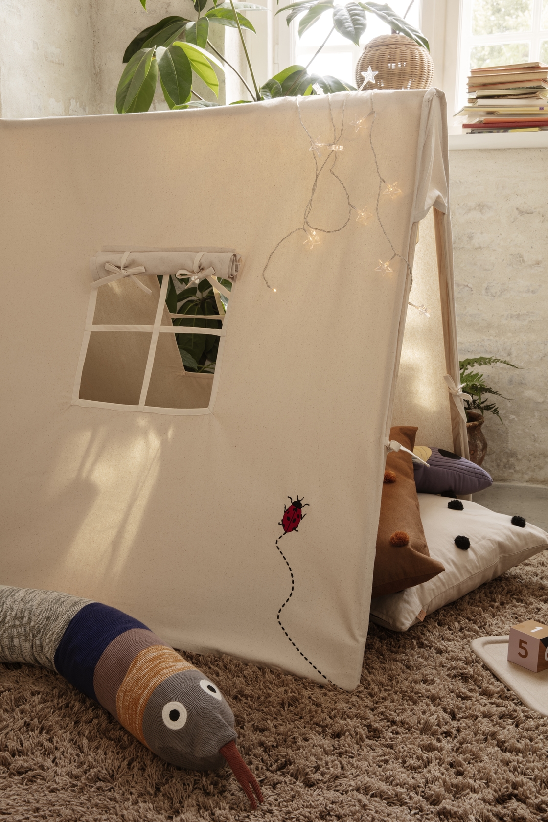 Mini Tent with Ladybird Embroidery
