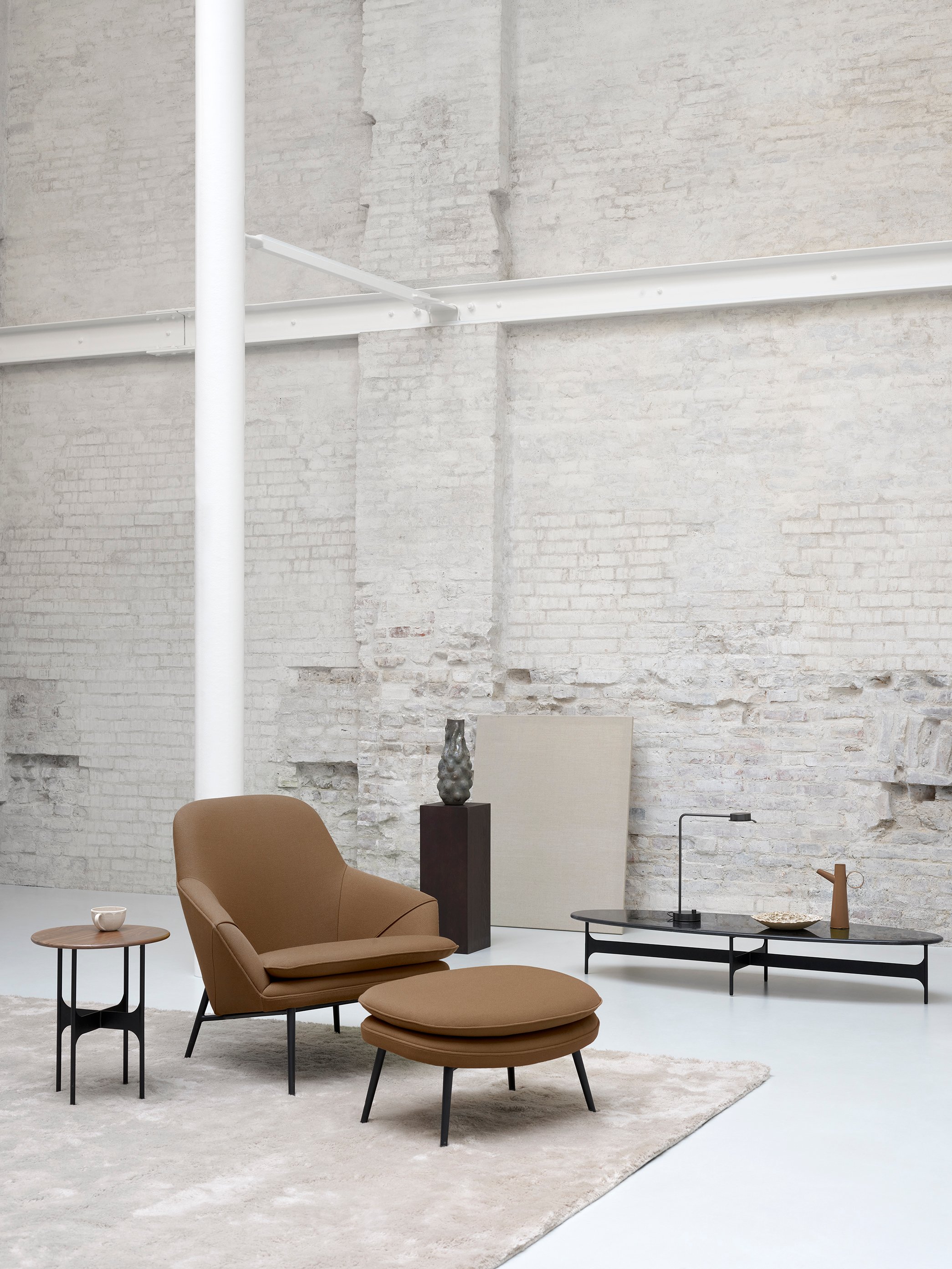 Floema Oval Coffee Table - Black Marble - Floor Stock