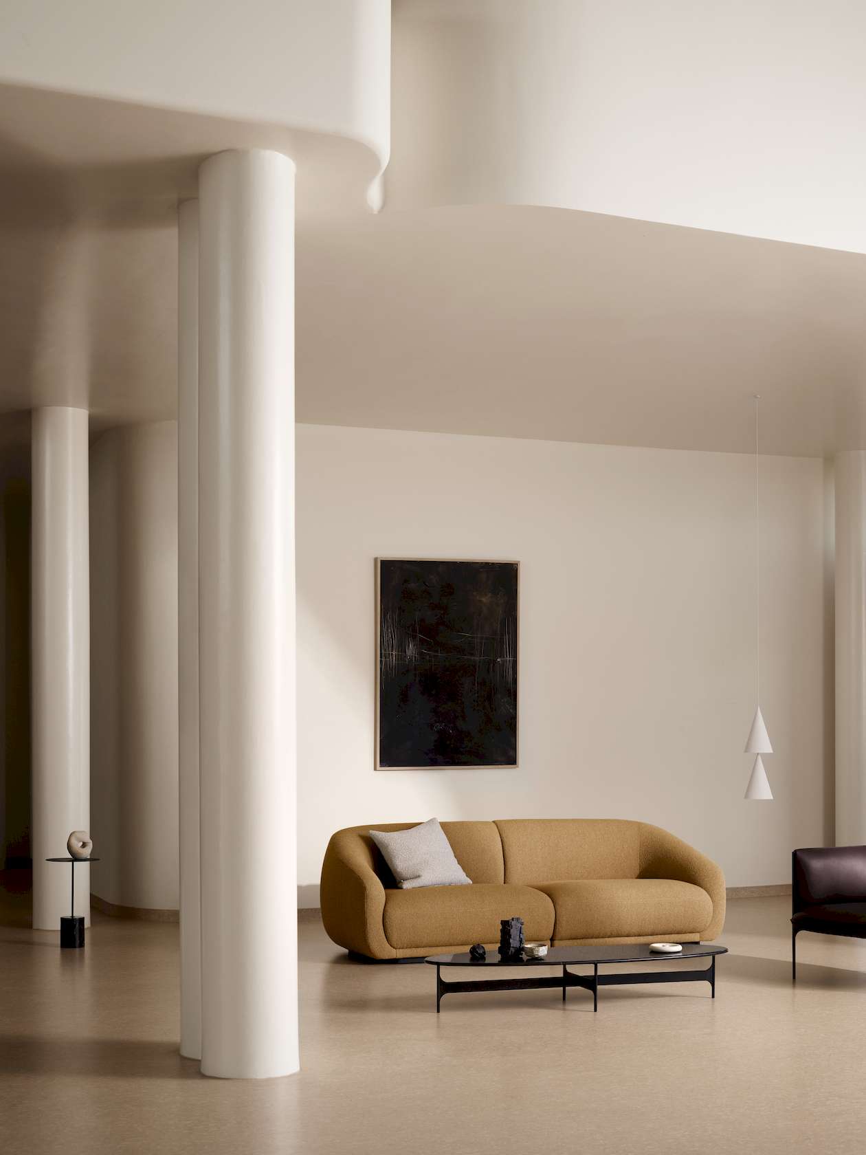 Floema Oval Coffee Table - Black Marble - Floor Stock