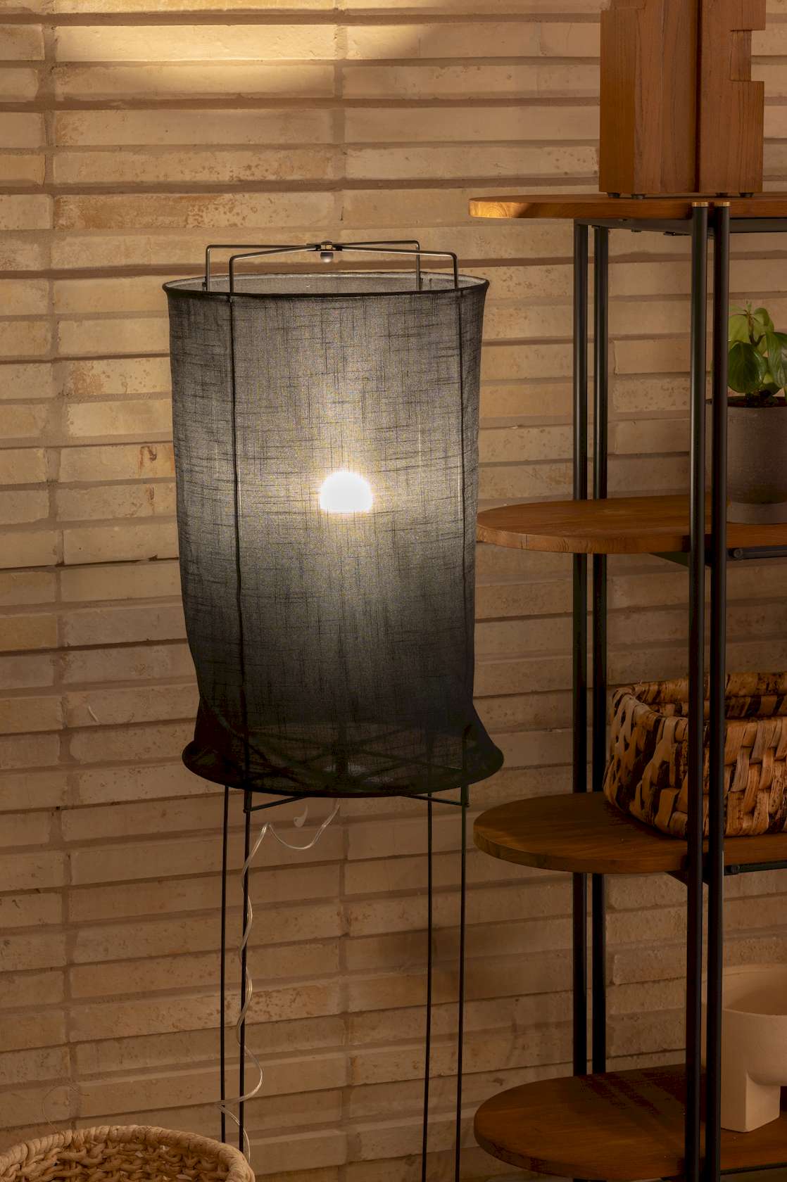 Padene Linen Floor Lamp - Floor Stock