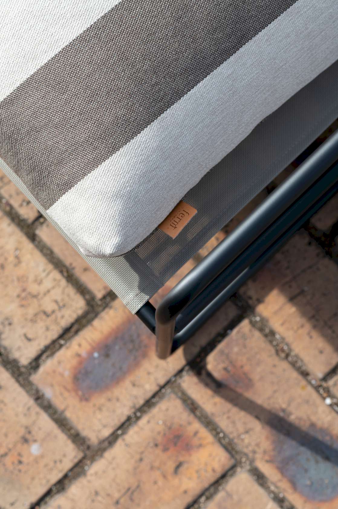 Desert Stripe 2 Seater Sofa - Black/Chocolate - Floor Stock