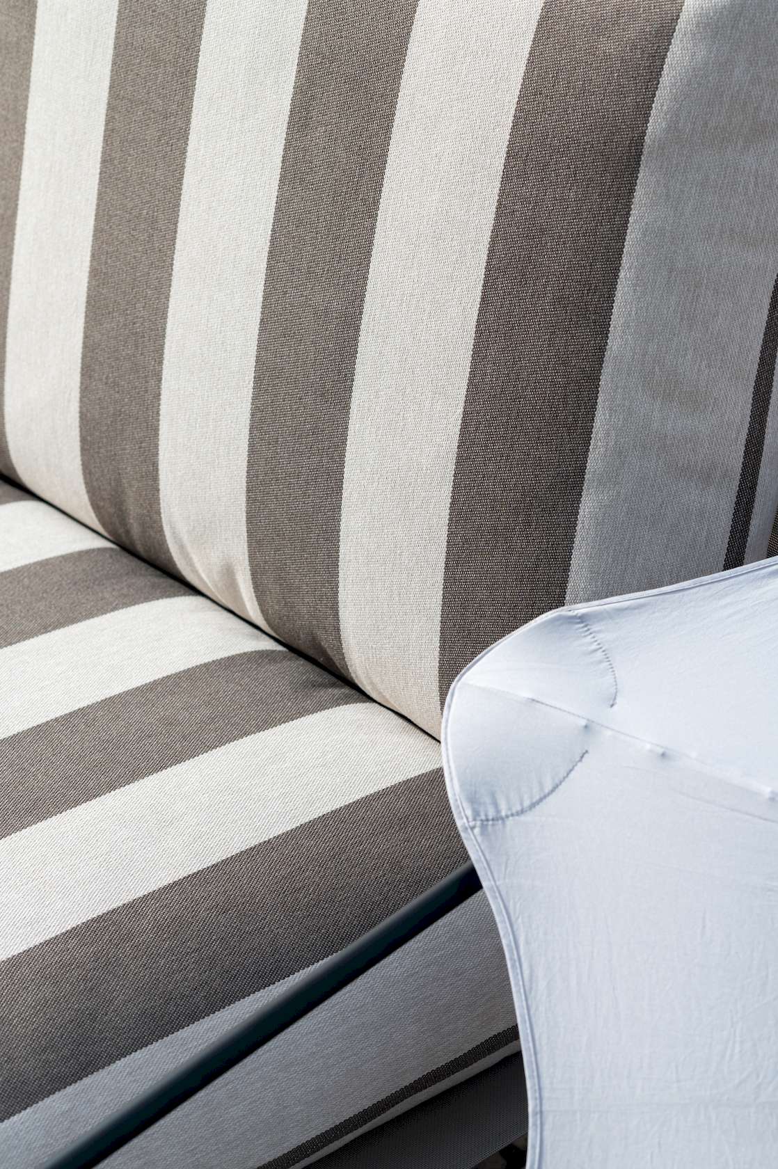 Desert Stripe 2 Seater Sofa - Black/Chocolate - Floor Stock