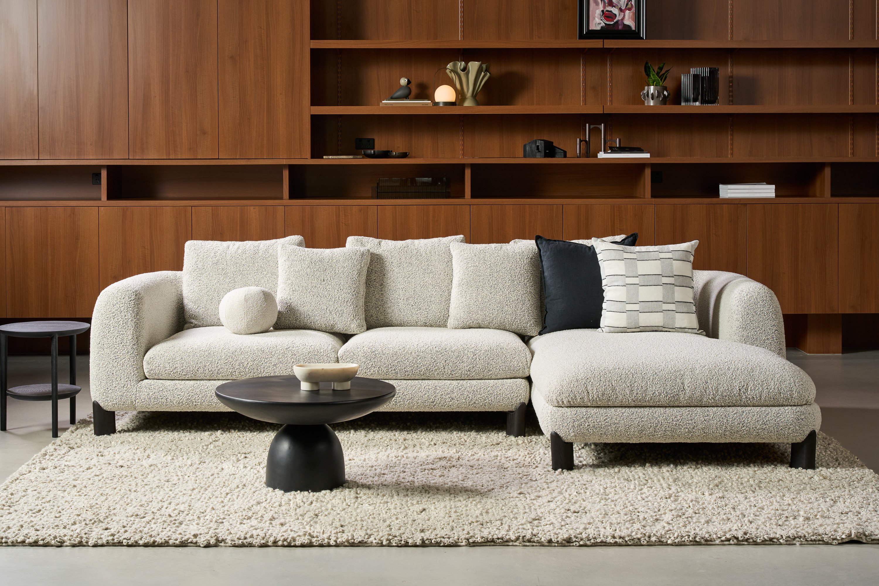 Morgan L Shape Sofa - Oreo Boucle - Floor Stock