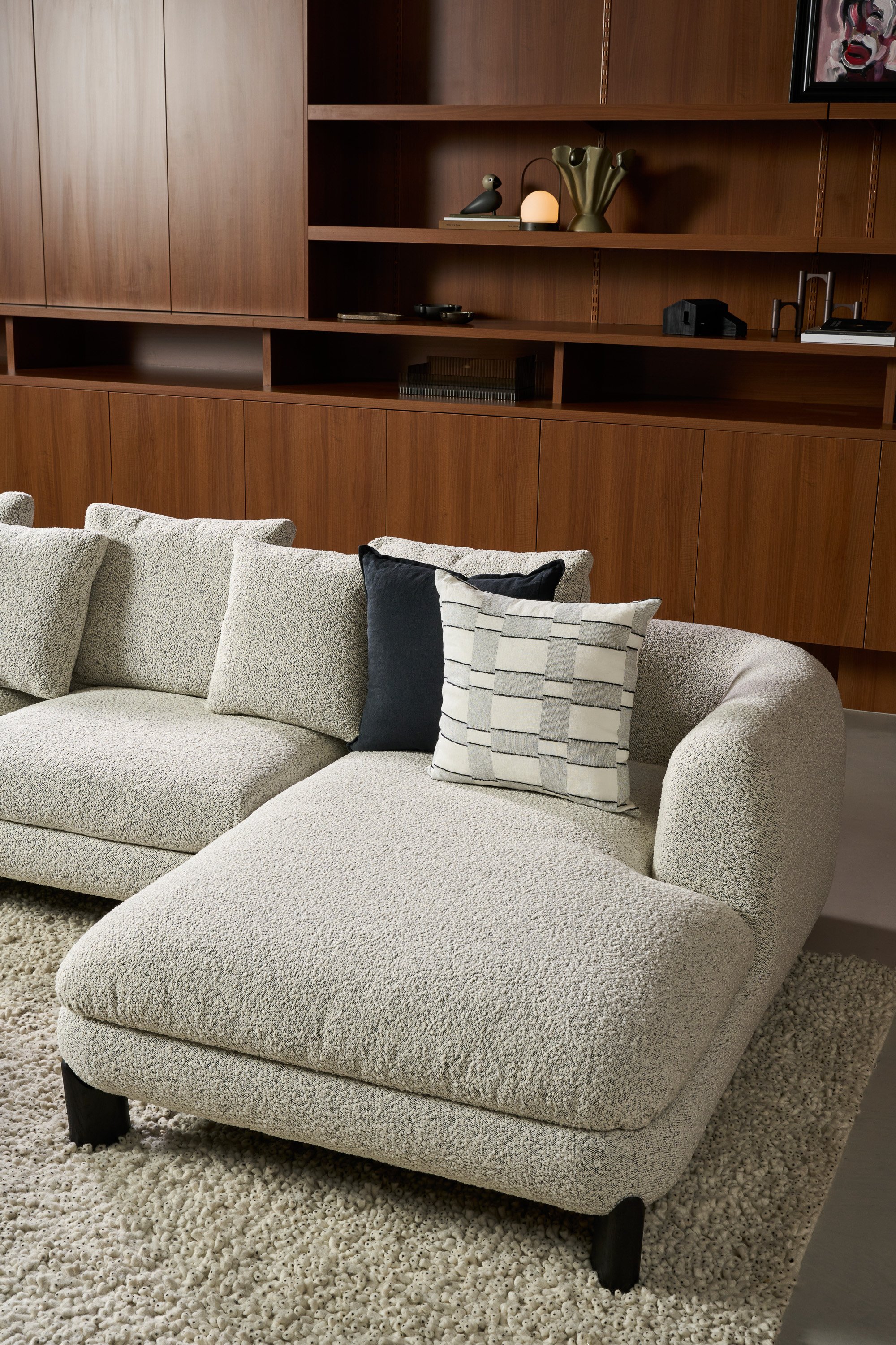 Morgan L Shape Sofa - Oreo Boucle - Floor Stock