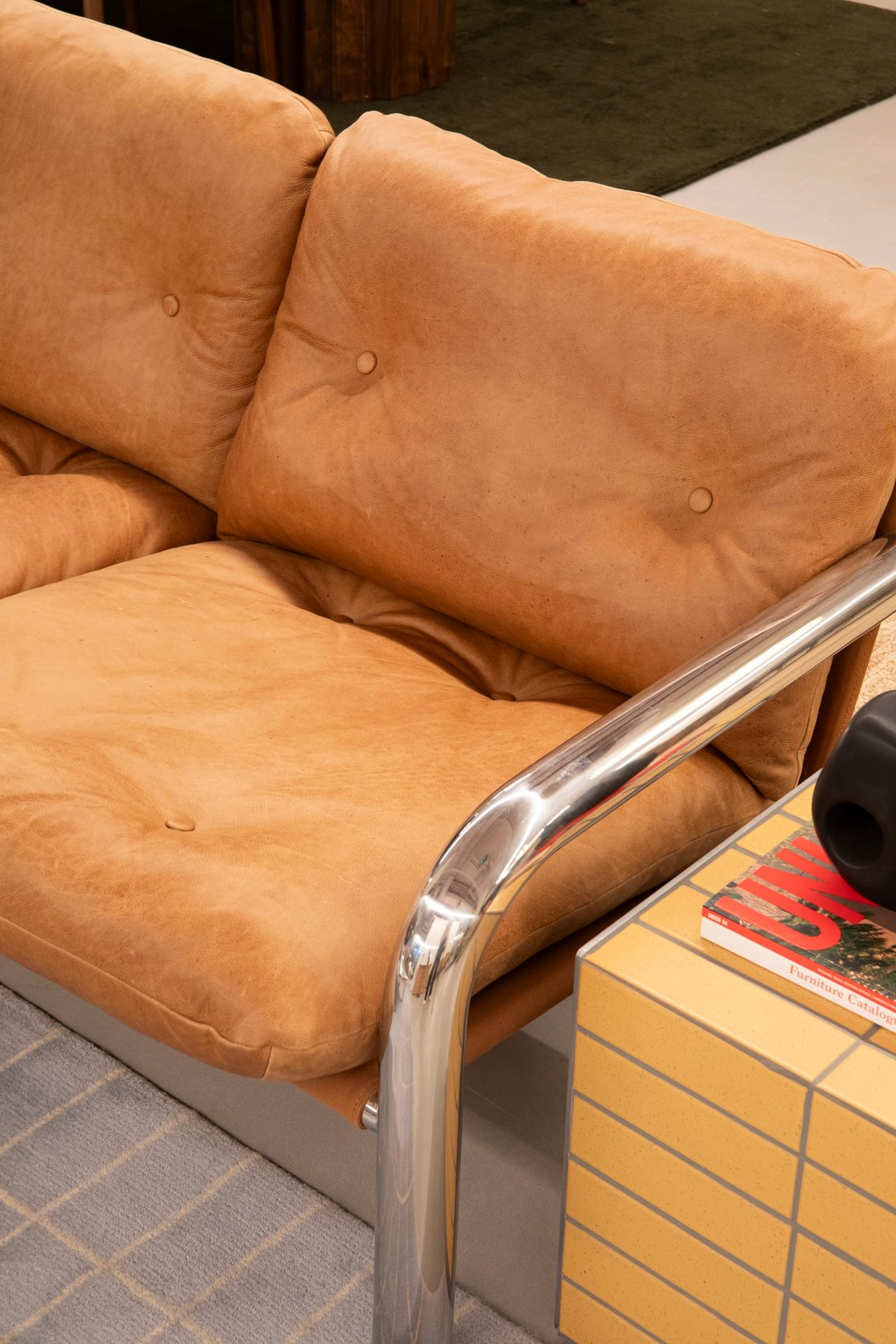 Rudolph 3 Seater Sofa - Butter Coco Brown Leather - Floor Stock