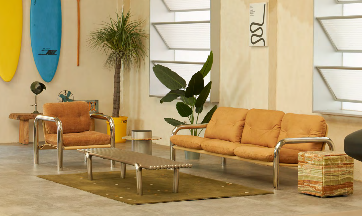 Rudolph 3 Seater Sofa - Butter Coco Brown Leather - Floor Stock