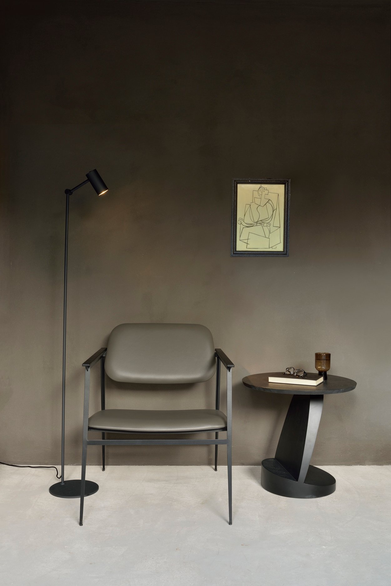 Ethnicraft Teak Oblic Side Table - Brown - Floor Stock