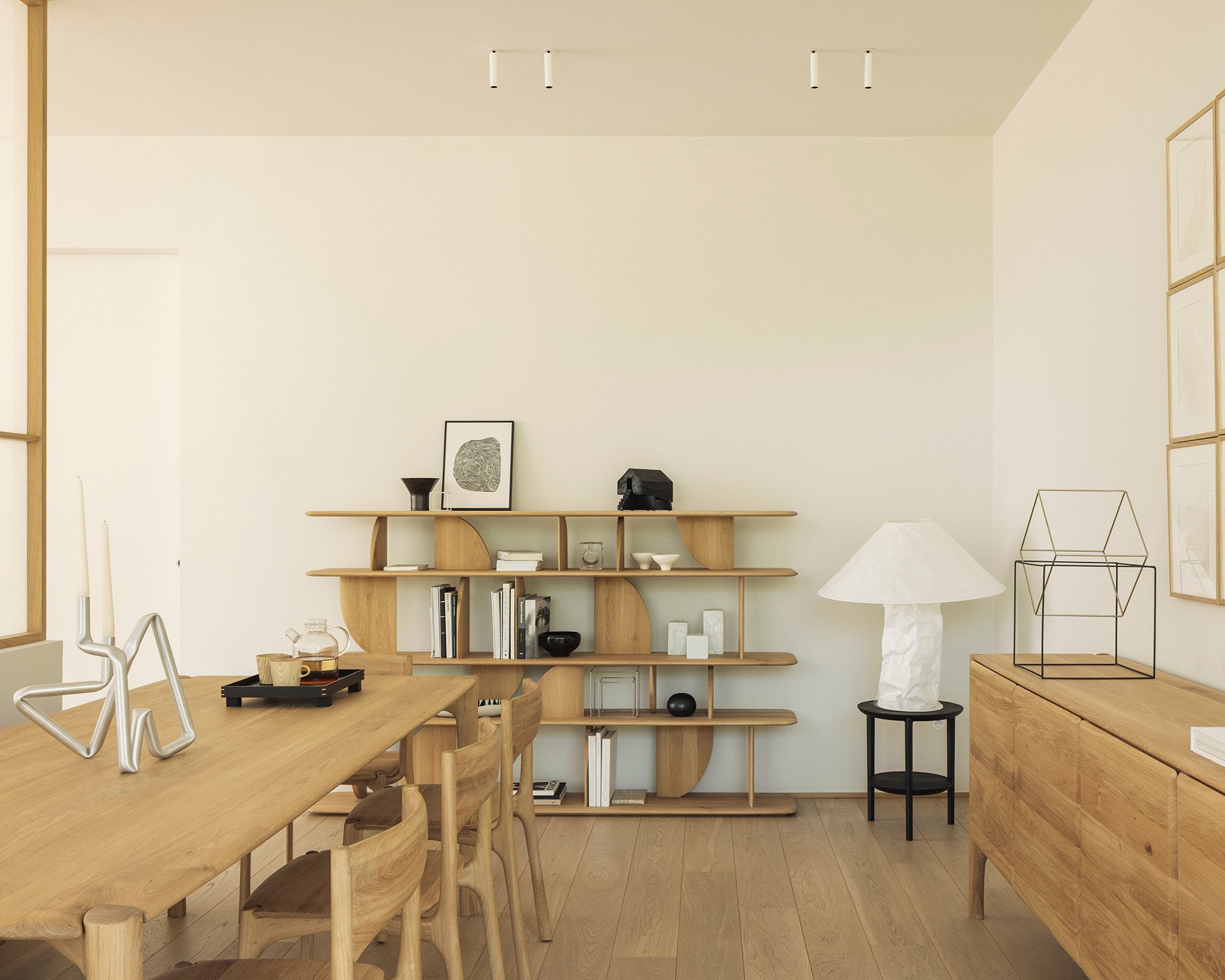 Ethnicraft Oak Bok Side Table - Black Oak - Floor Stock