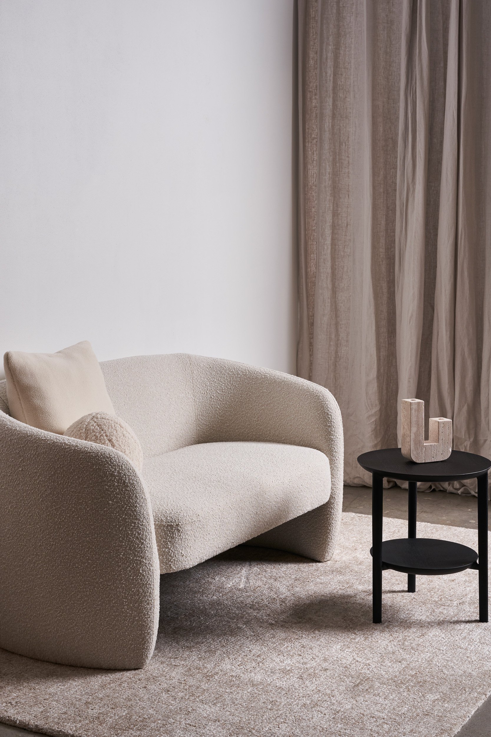 Ethnicraft Oak Bok Side Table - Black Oak - Floor Stock