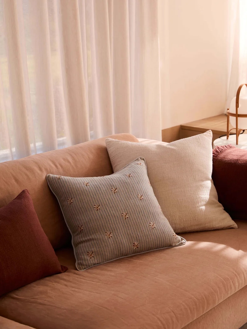 Florette Reversible Linen Cushion