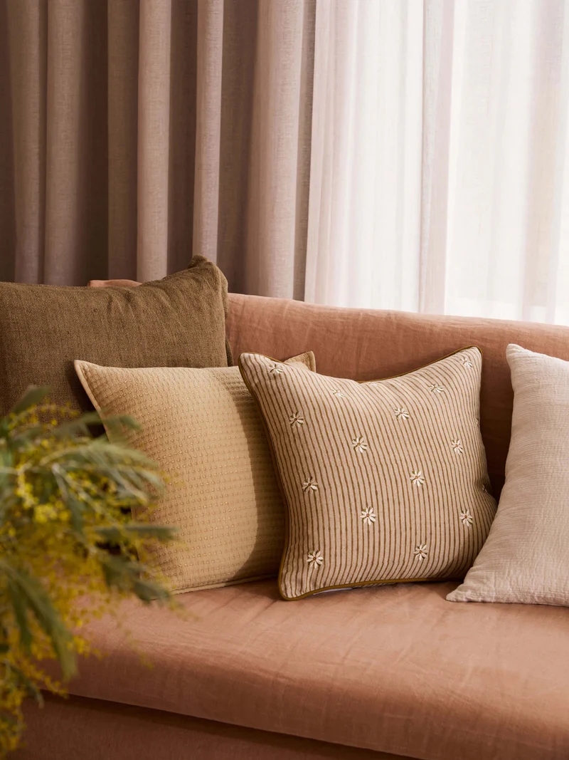 Florette Reversible Linen Cushion