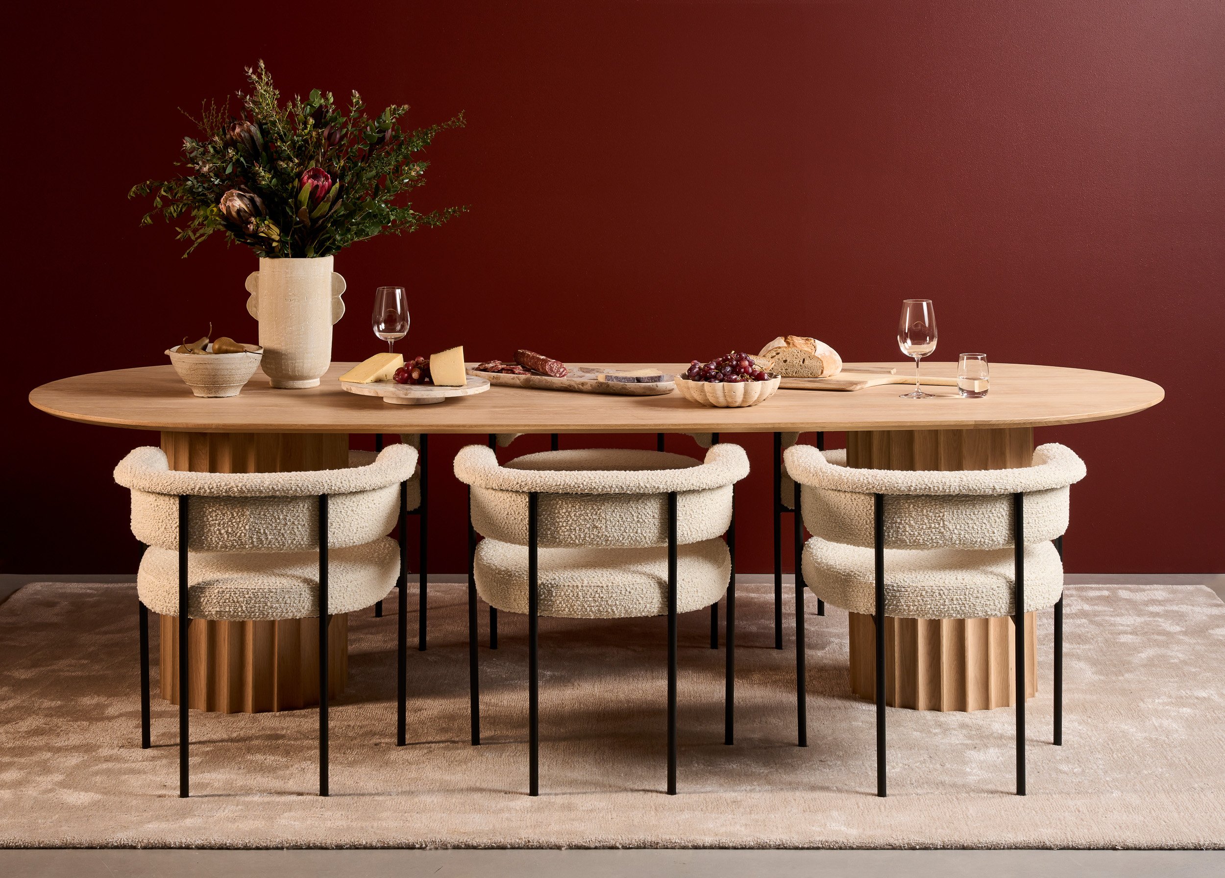 Orsen Dining Table - 2000mm - Black Oak - Floor Stock
