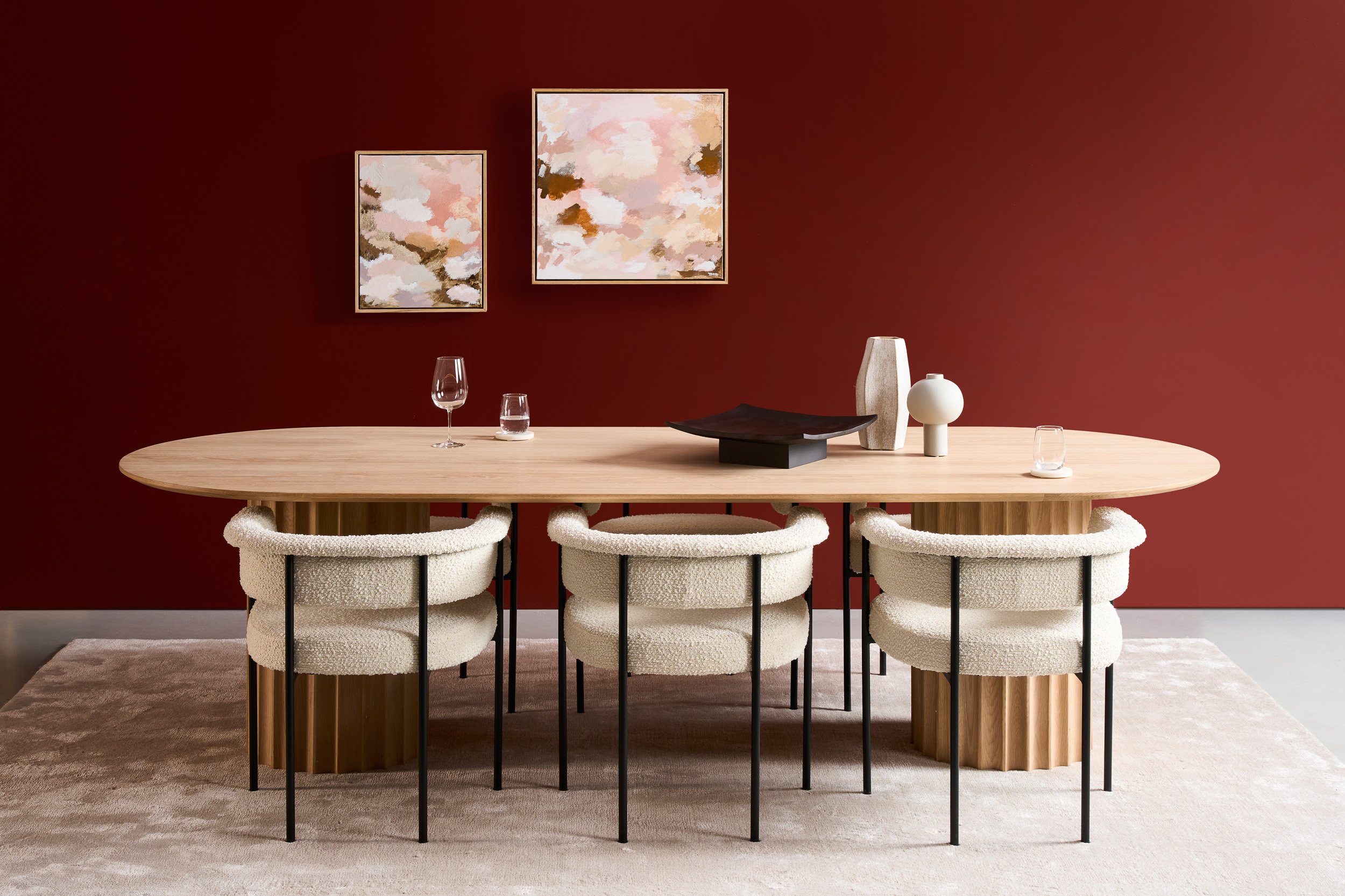 Orsen Dining Table - 2000mm - Black Oak - Floor Stock