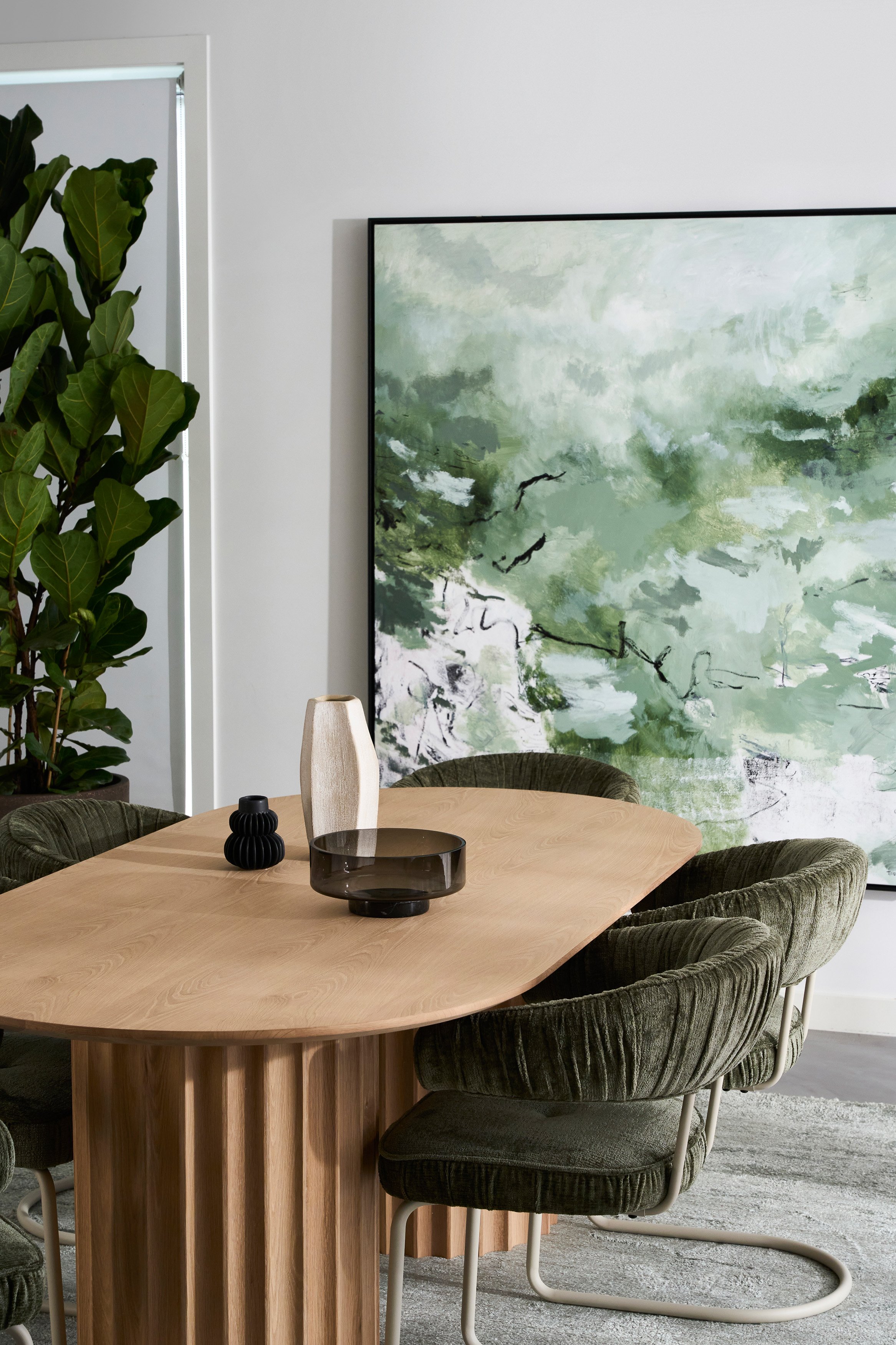 Orsen Dining Table - 2000mm - Black Oak - Floor Stock