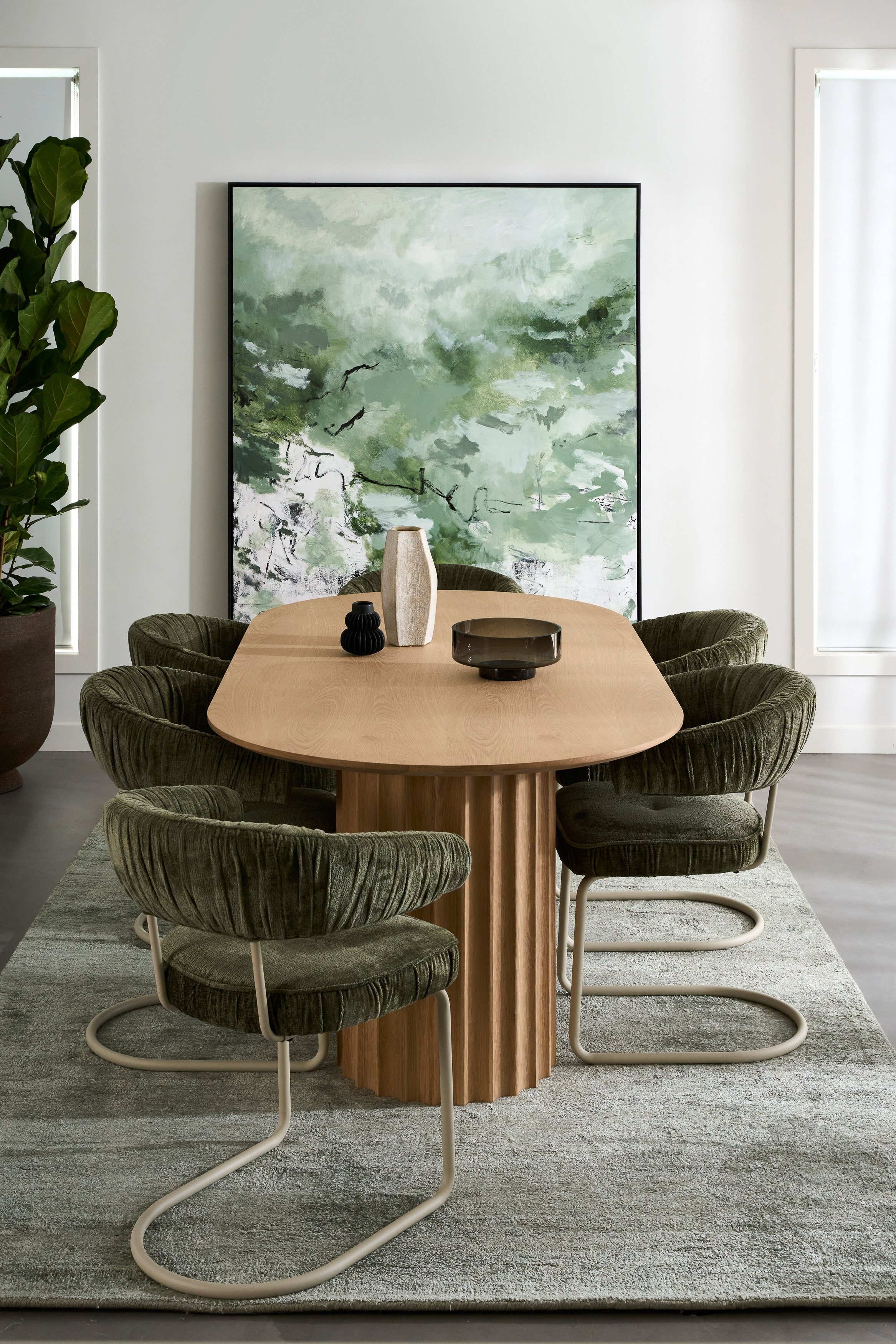 Orsen Dining Table - 2000mm - Black Oak - Floor Stock