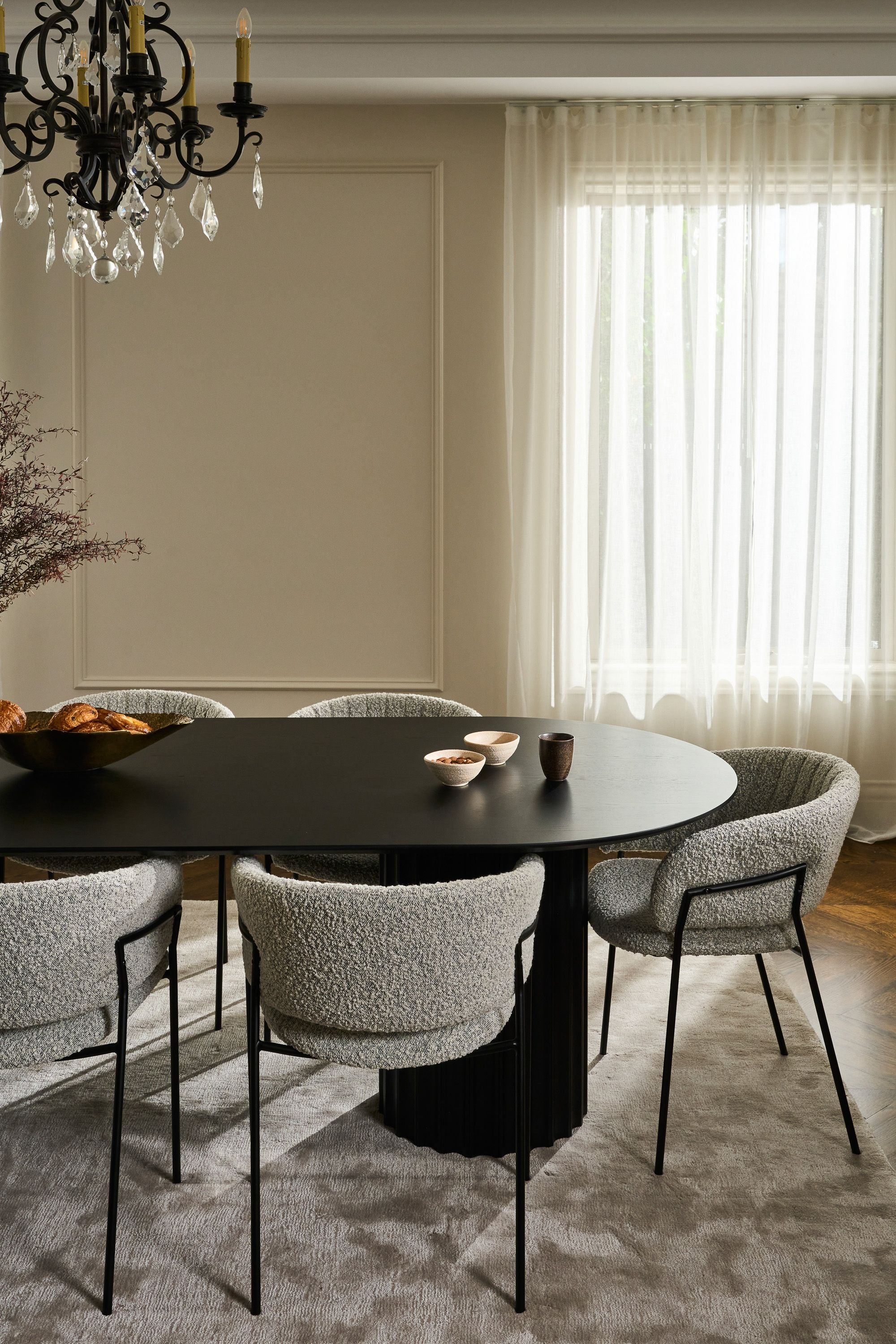 Orsen Dining Table - 2000mm - Black Oak - Floor Stock