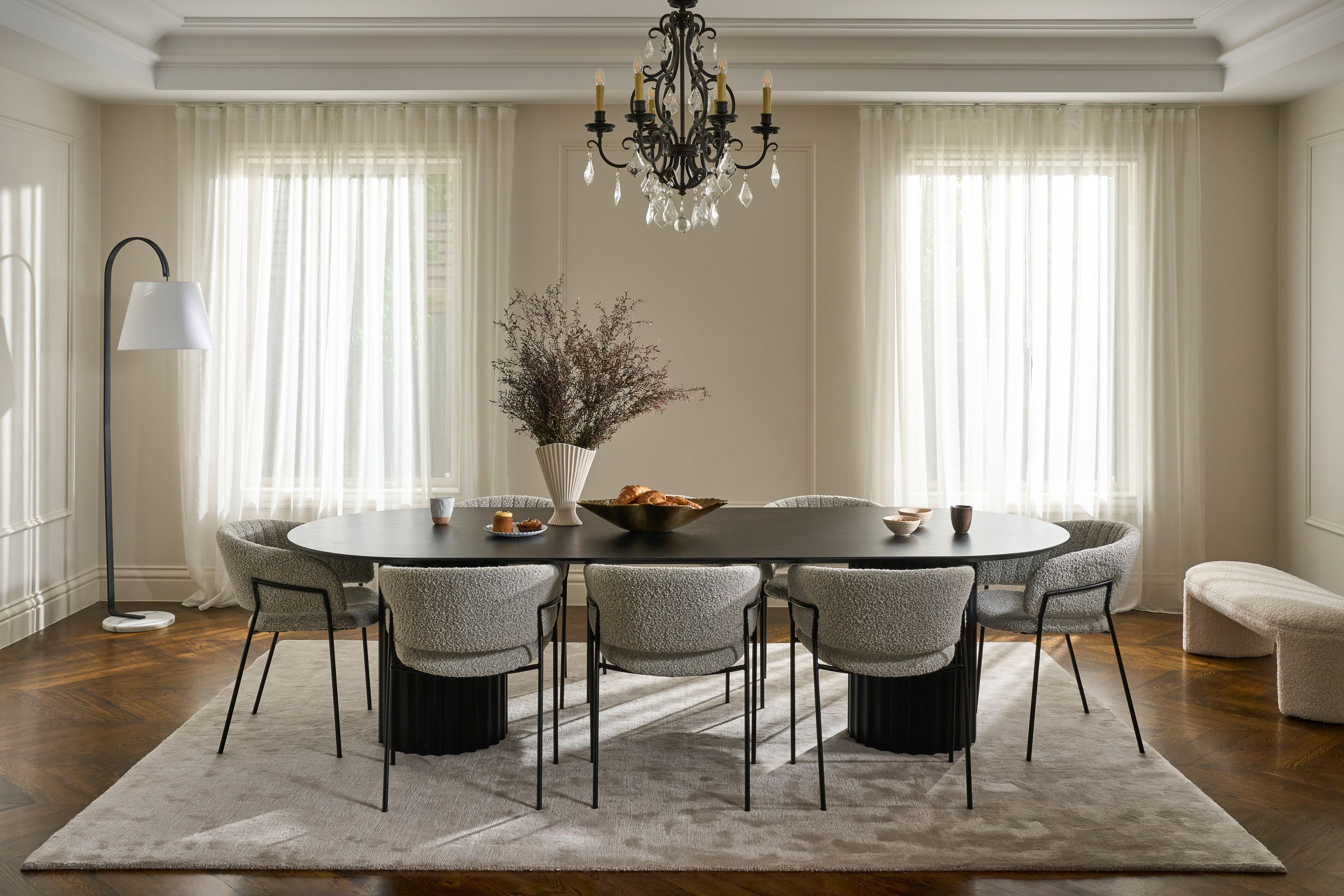 Orsen Dining Table - 2000mm - Black Oak - Floor Stock