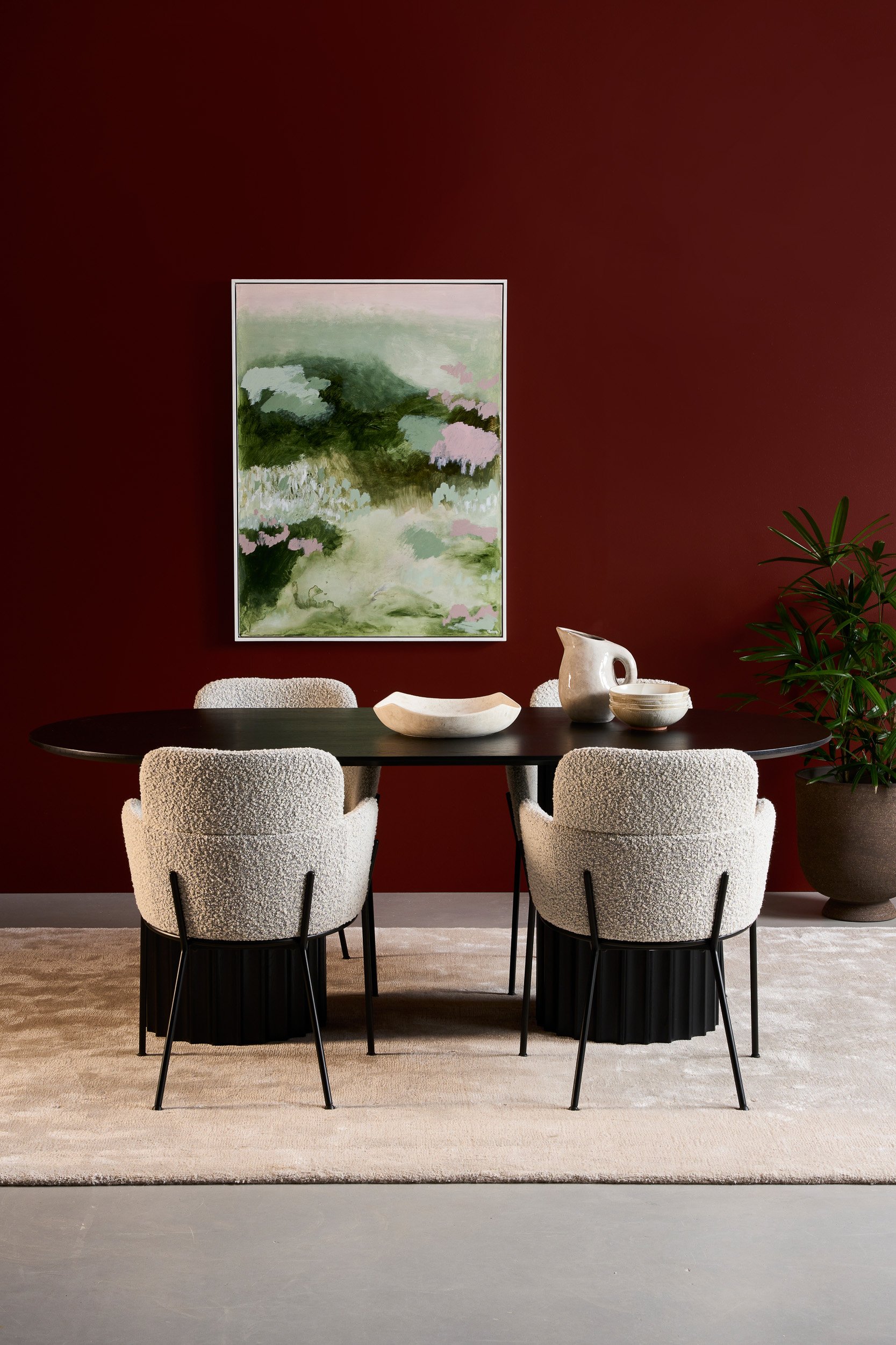 Orsen Dining Table - 2000mm - Black Oak - Floor Stock