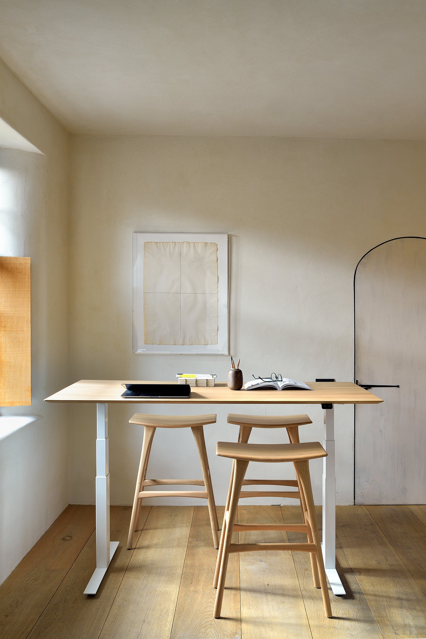 Ethnicraft Oak Osso Bar Stool - Natural Oak - Floor Stock