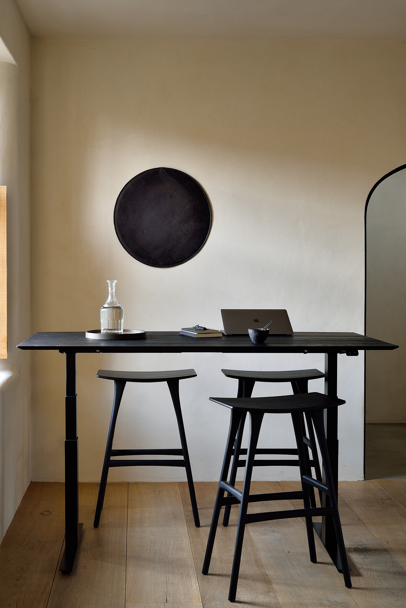 Ethnicraft Oak Osso Bar Stool - Natural Oak - Floor Stock