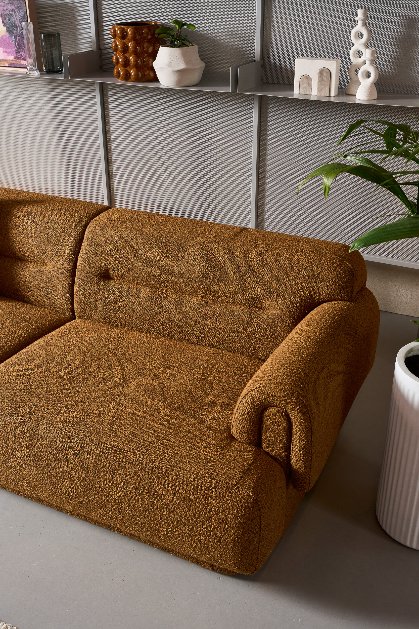 Hudson 3 Seater Sofa - Yarra Oreo Boucle - Floor Stock