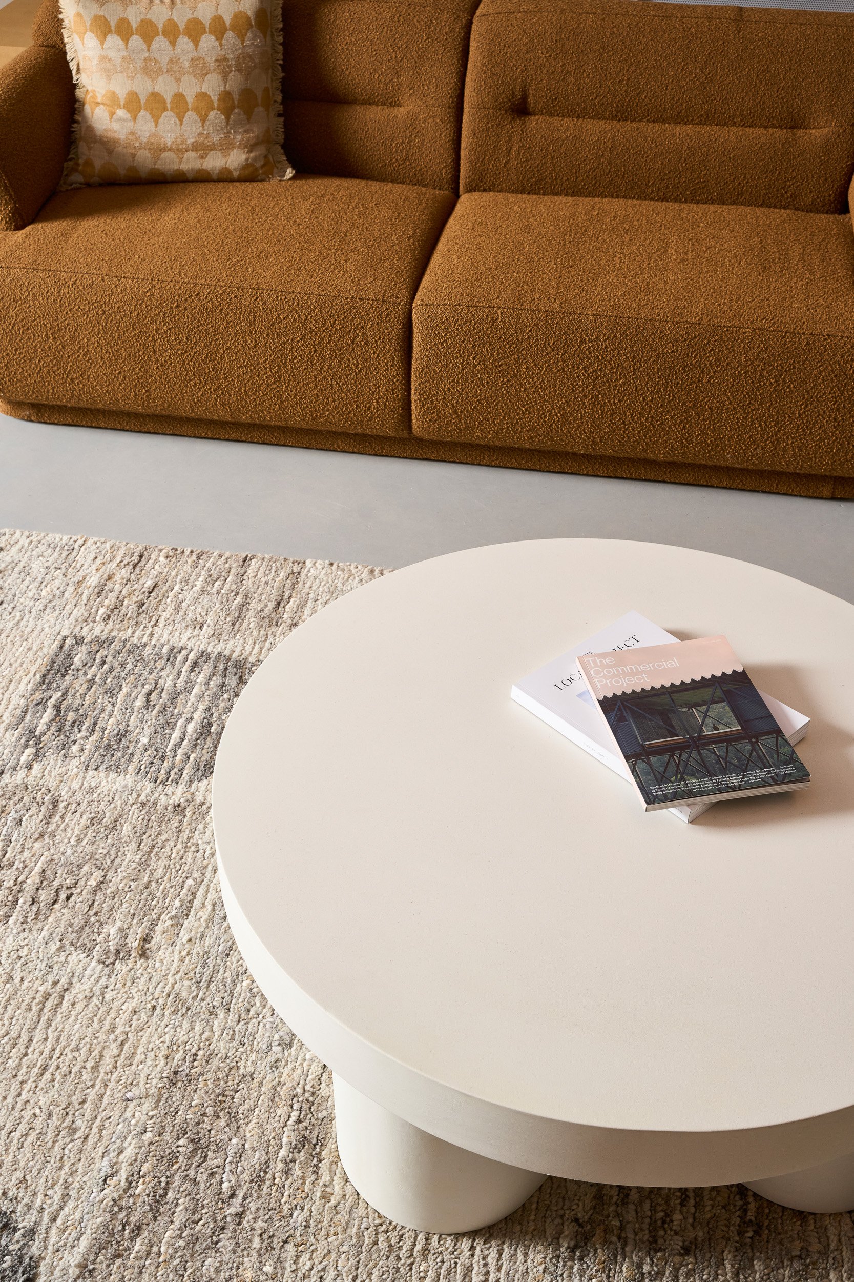 Hudson 3 Seater Sofa - Yarra Oreo Boucle - Floor Stock