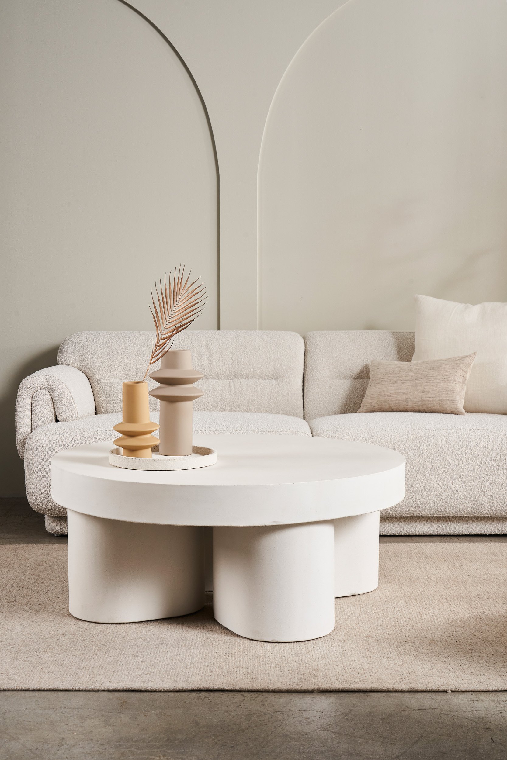 Hudson 3 Seater Sofa - Yarra Oreo Boucle - Floor Stock