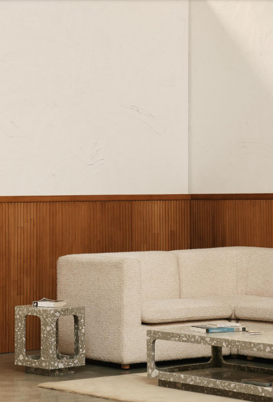 Oval Moon Side Table - Grey - Floor Stock