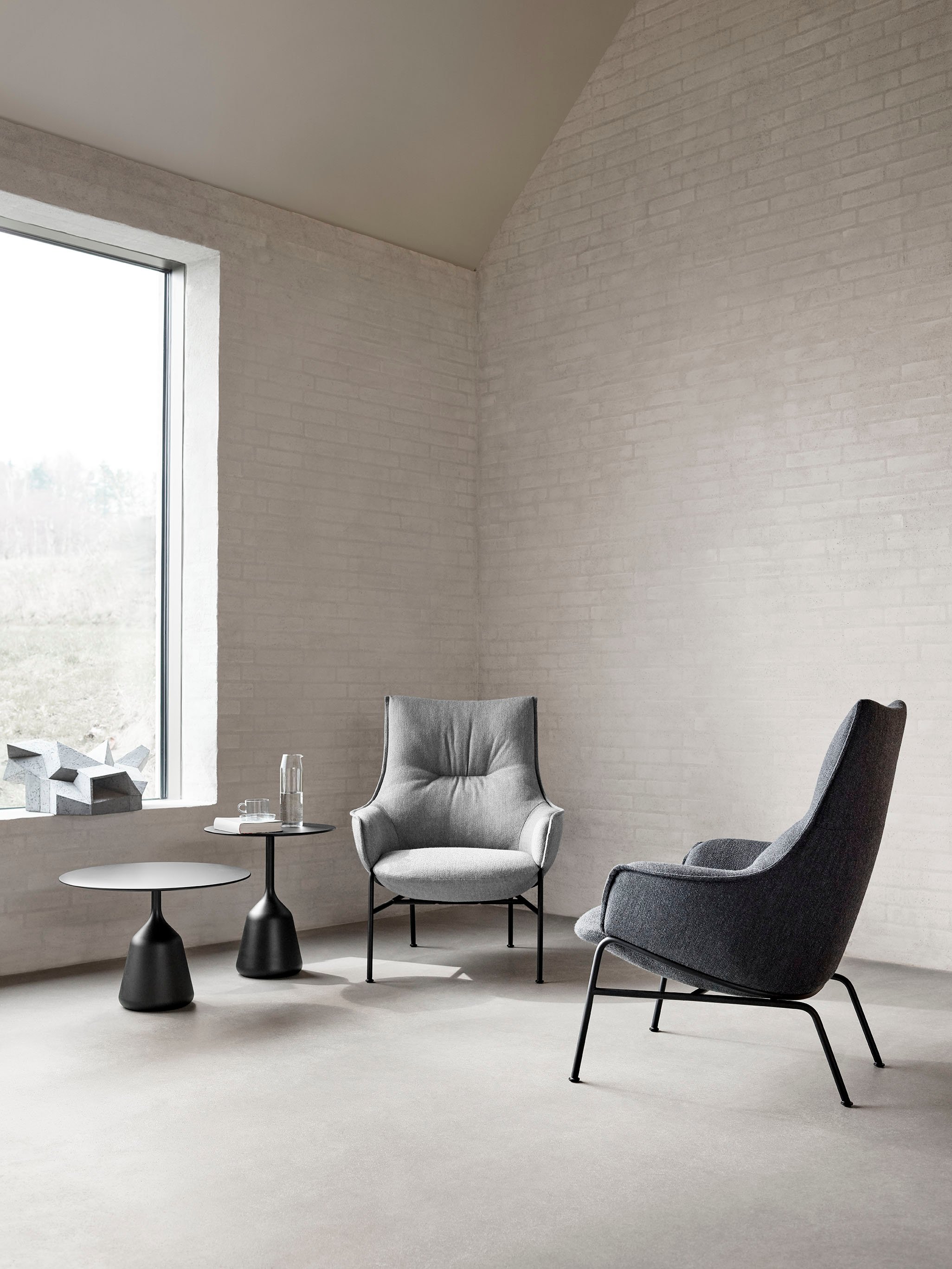 Coin Side Table - High - Black - Floor Stock