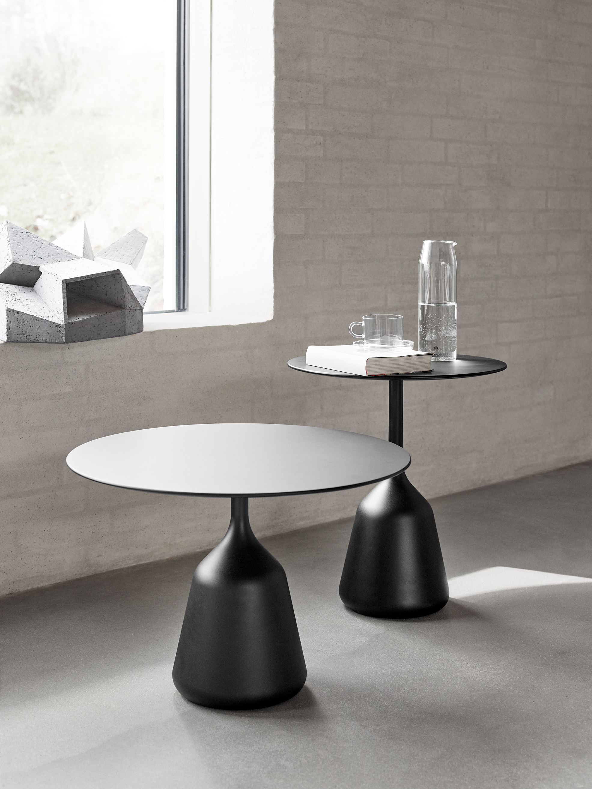 Coin Side Table - High - Black - Floor Stock
