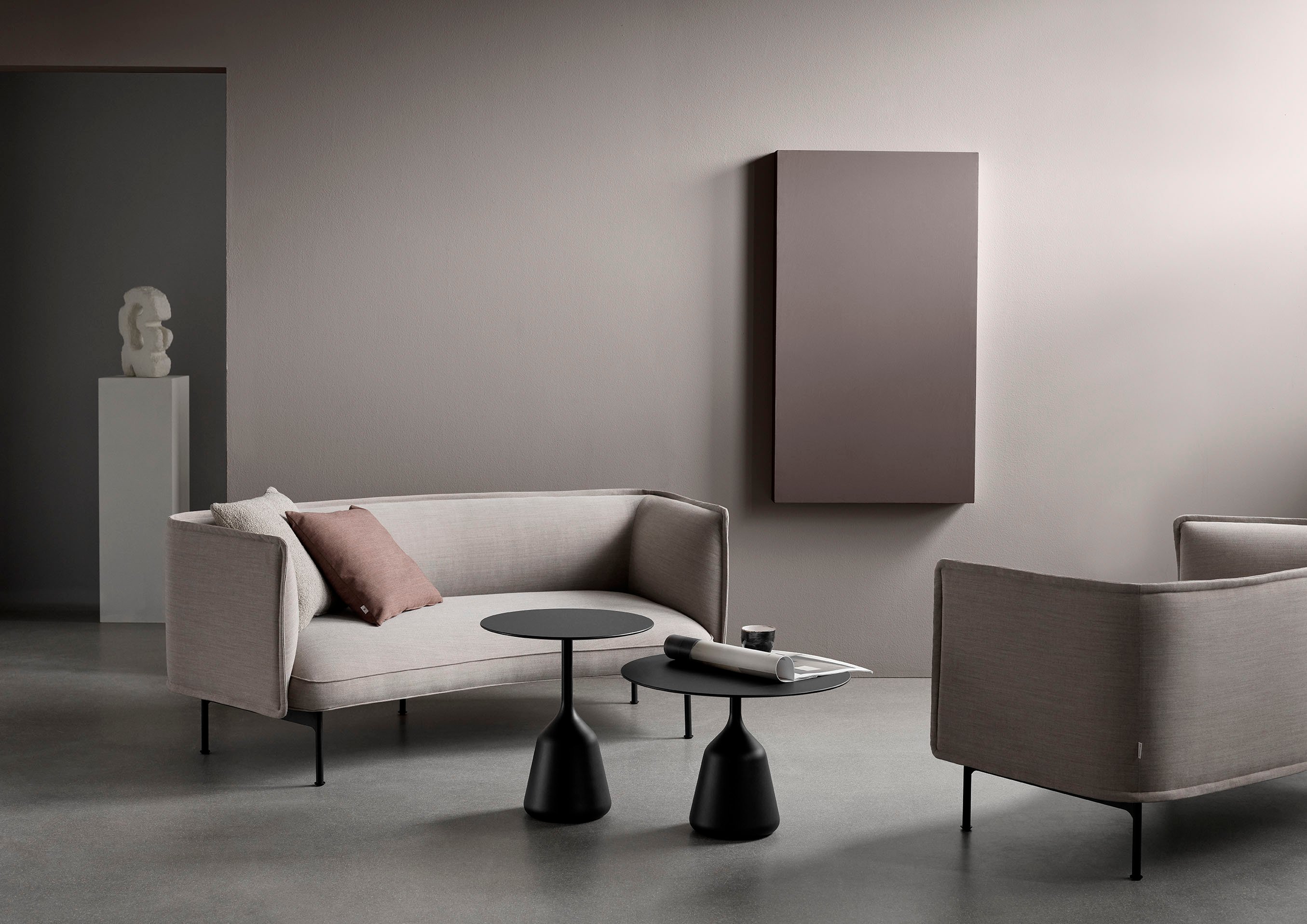 Coin Side Table - High - Black - Floor Stock