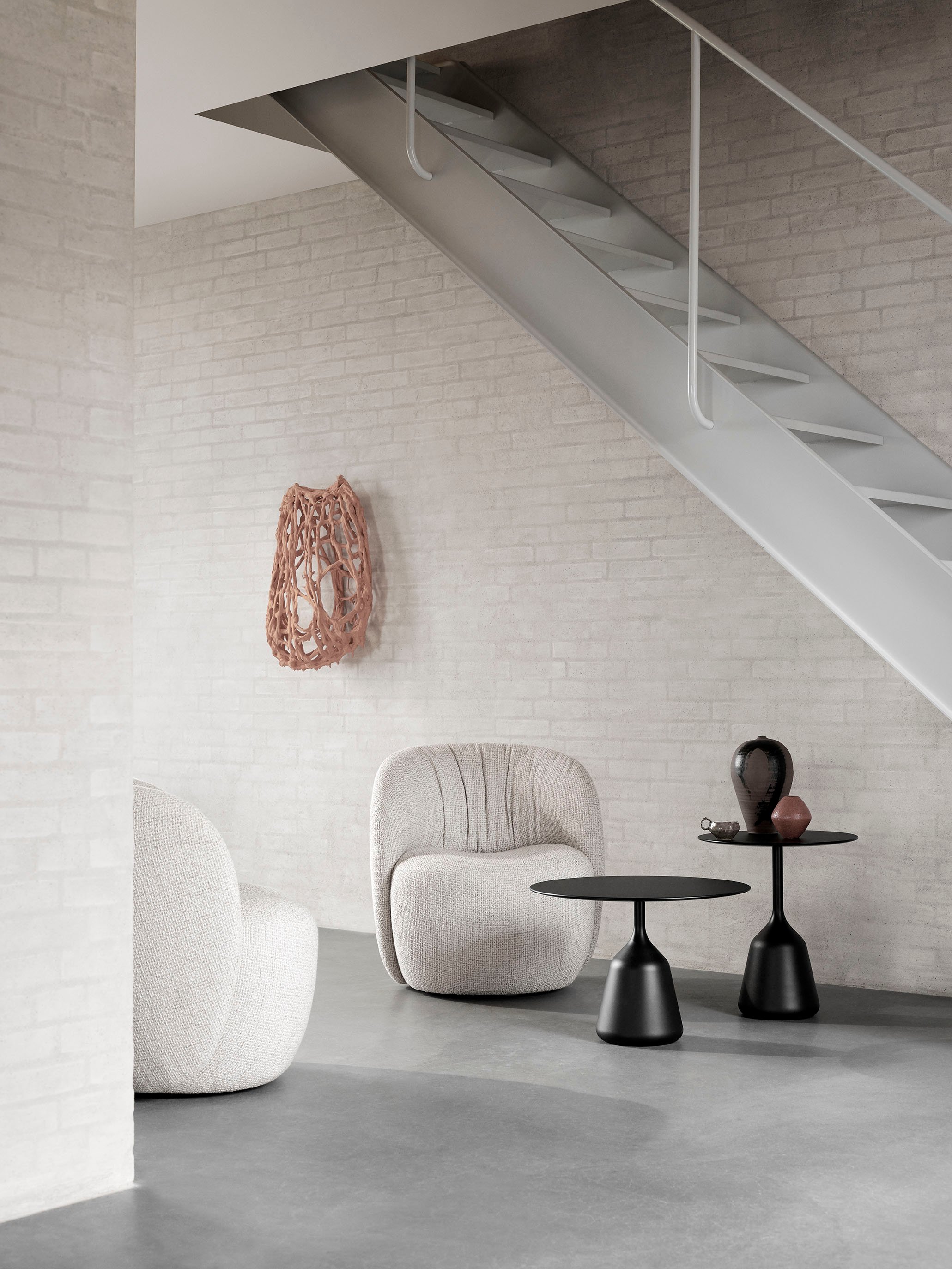 Coin Side Table - High - Black - Floor Stock