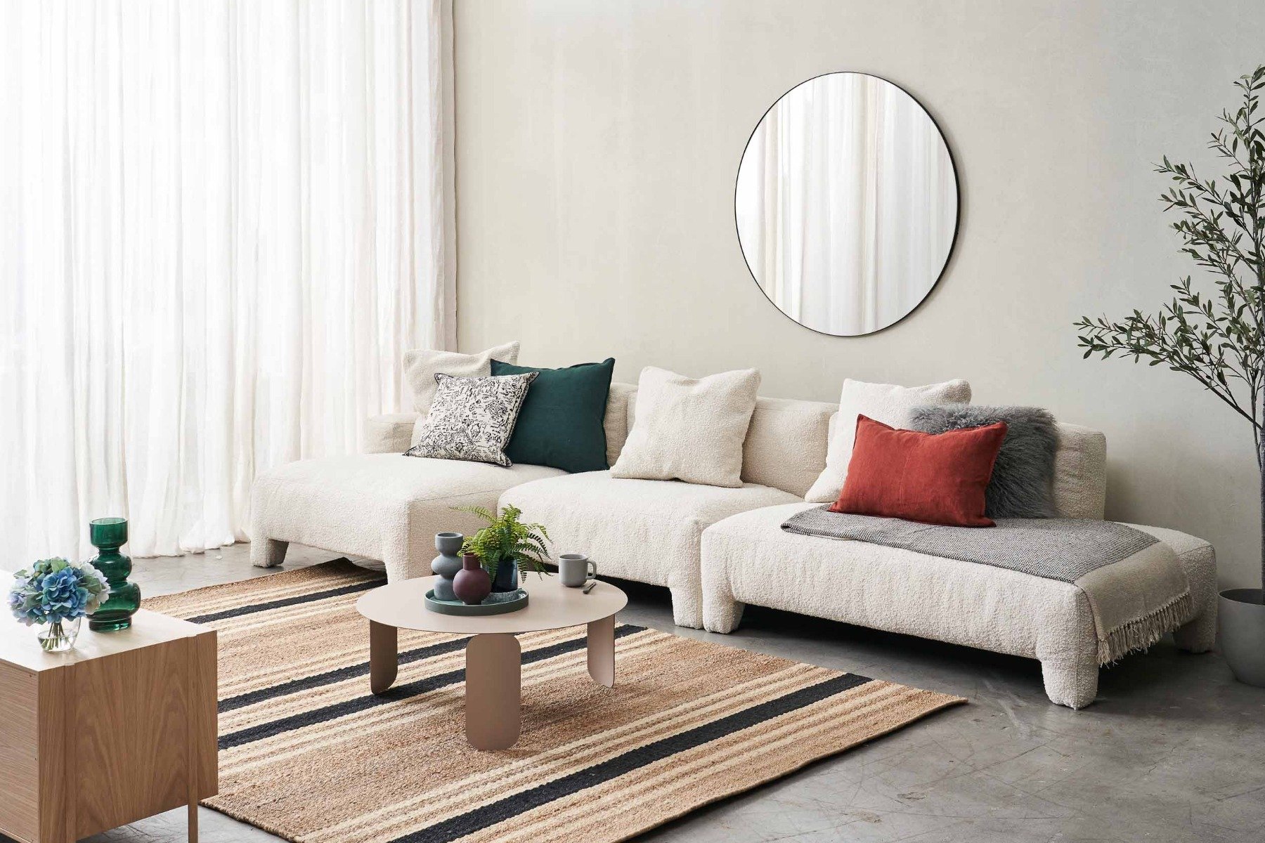 Morocco Sofa - No Arm - Milk-Bigello 0002 - Floor Stock