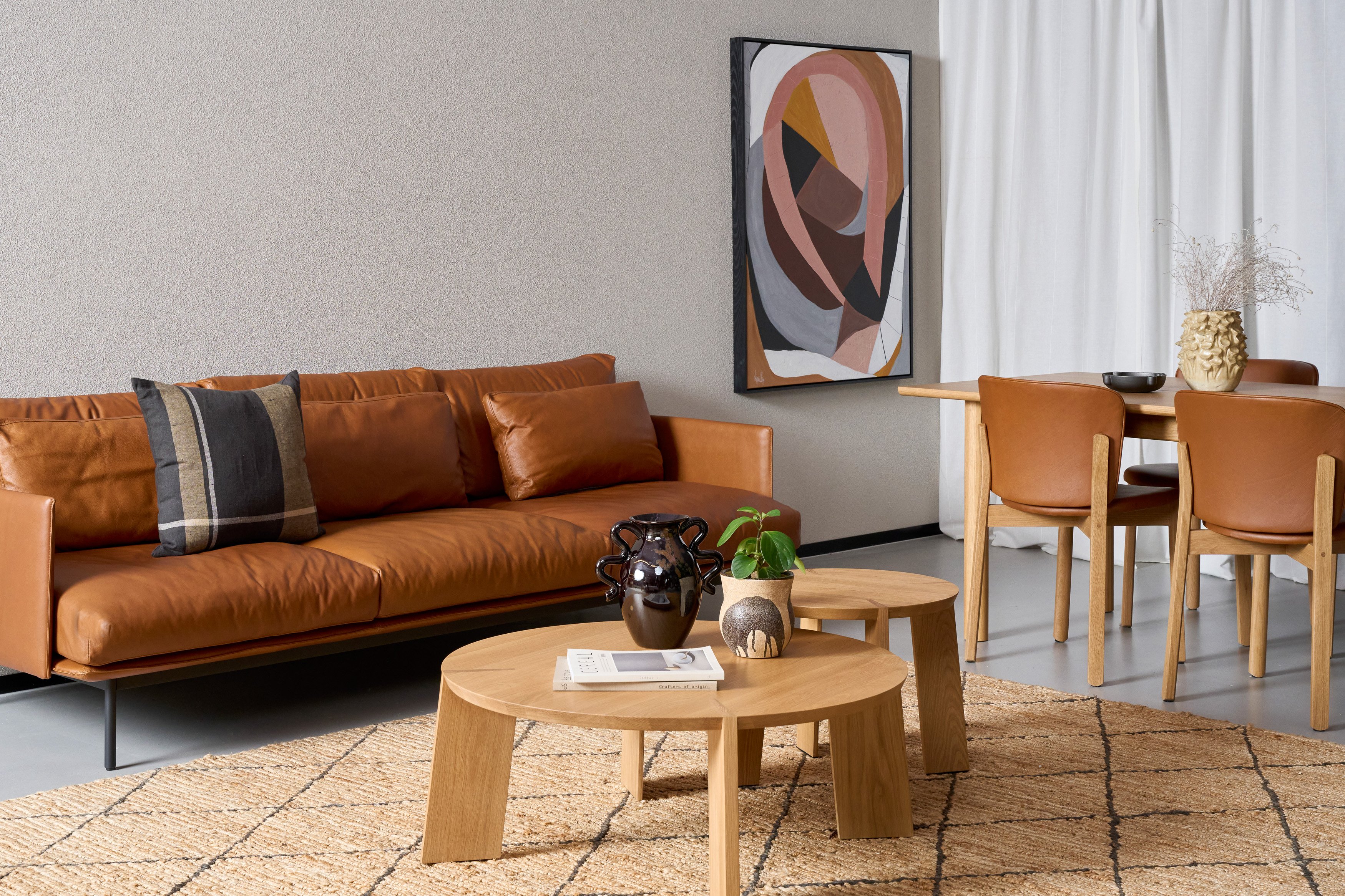 Kile Coffee Table - Tall 500mm - Light Oak - Floor Stock