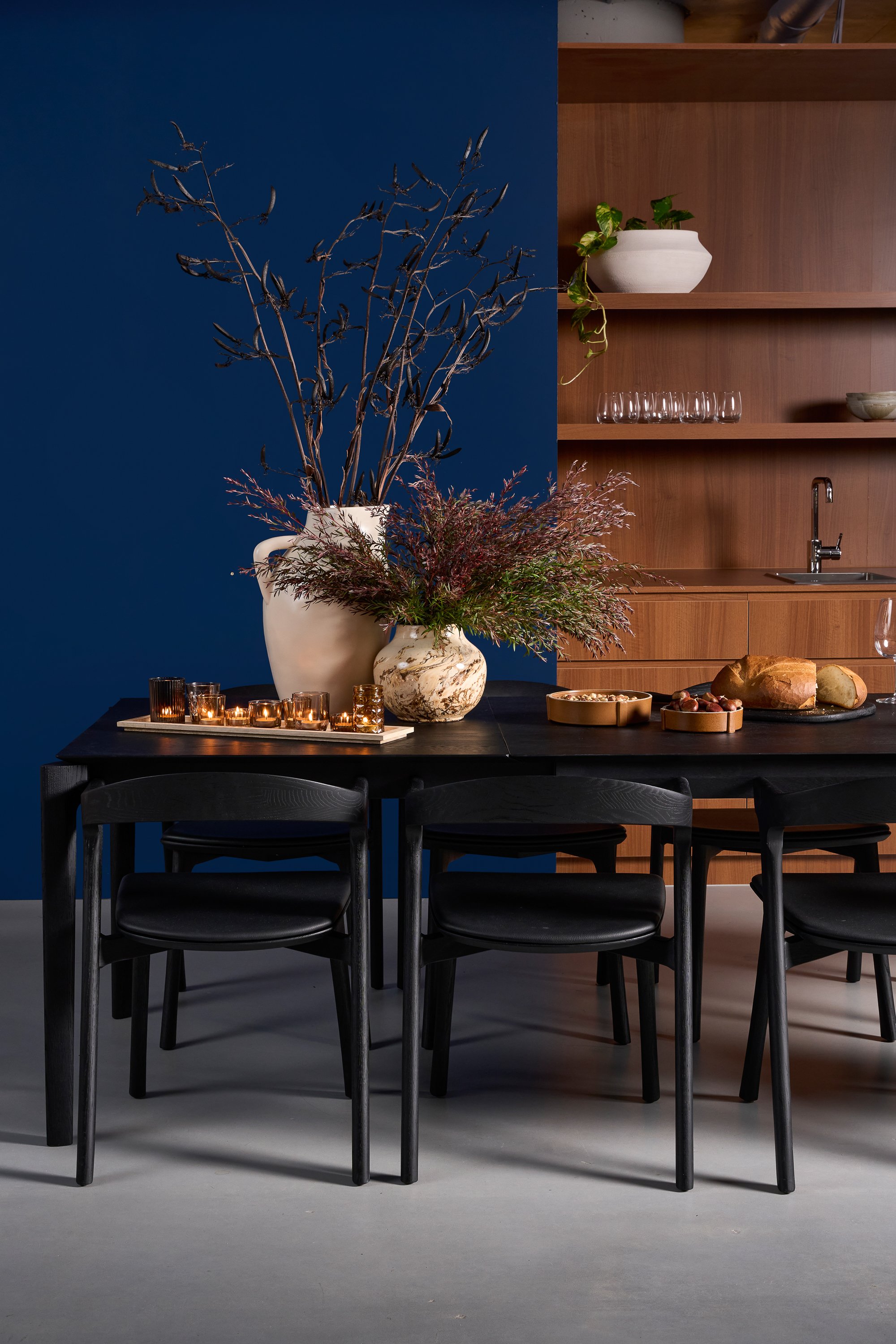 Ethnicraft Oak Bok Extendable Dining Table - 1800-2800mm - Black Oak - Floor Stock